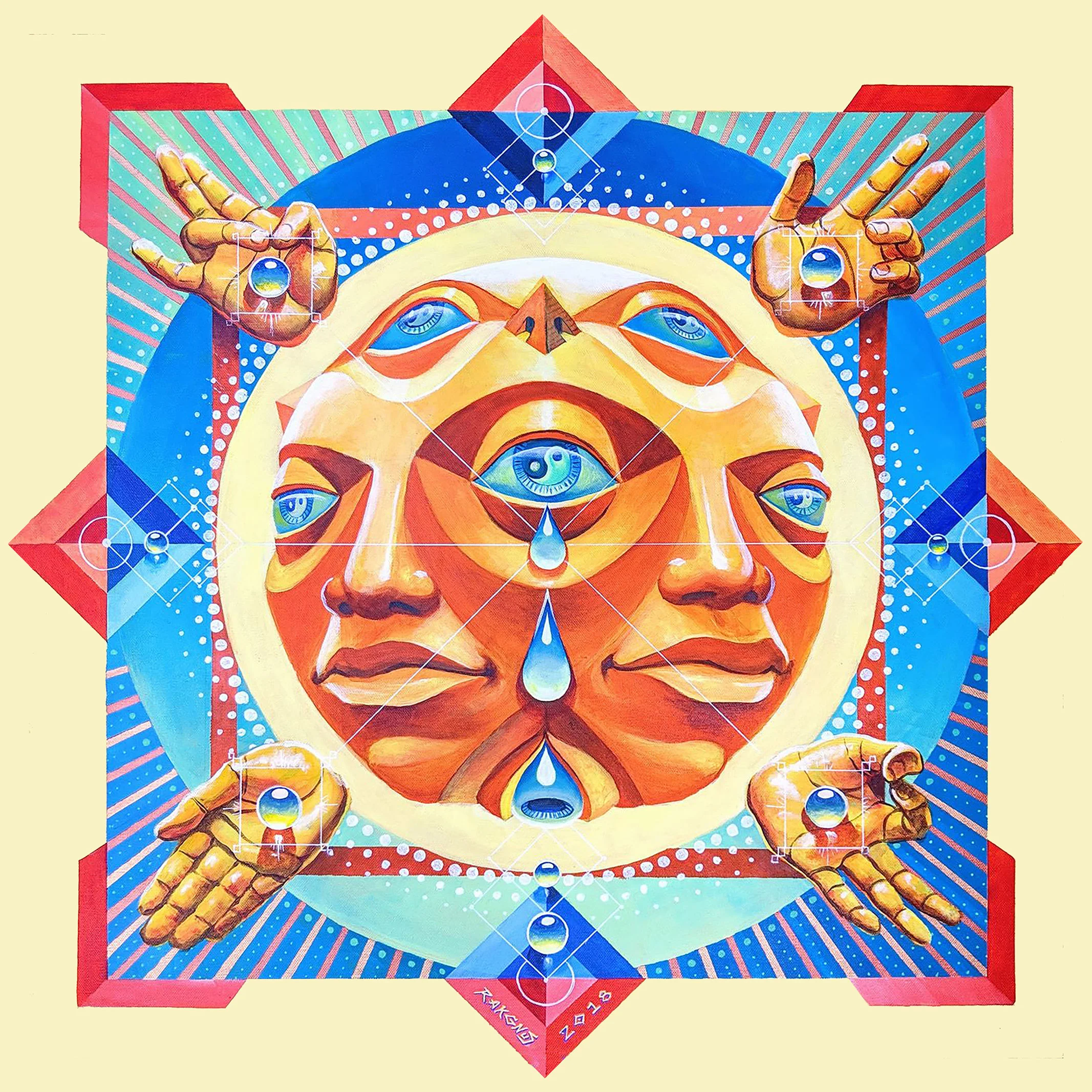 Summer Solstice, Acrylic on canvas 30” x 30"  ORIGINAL SOLD