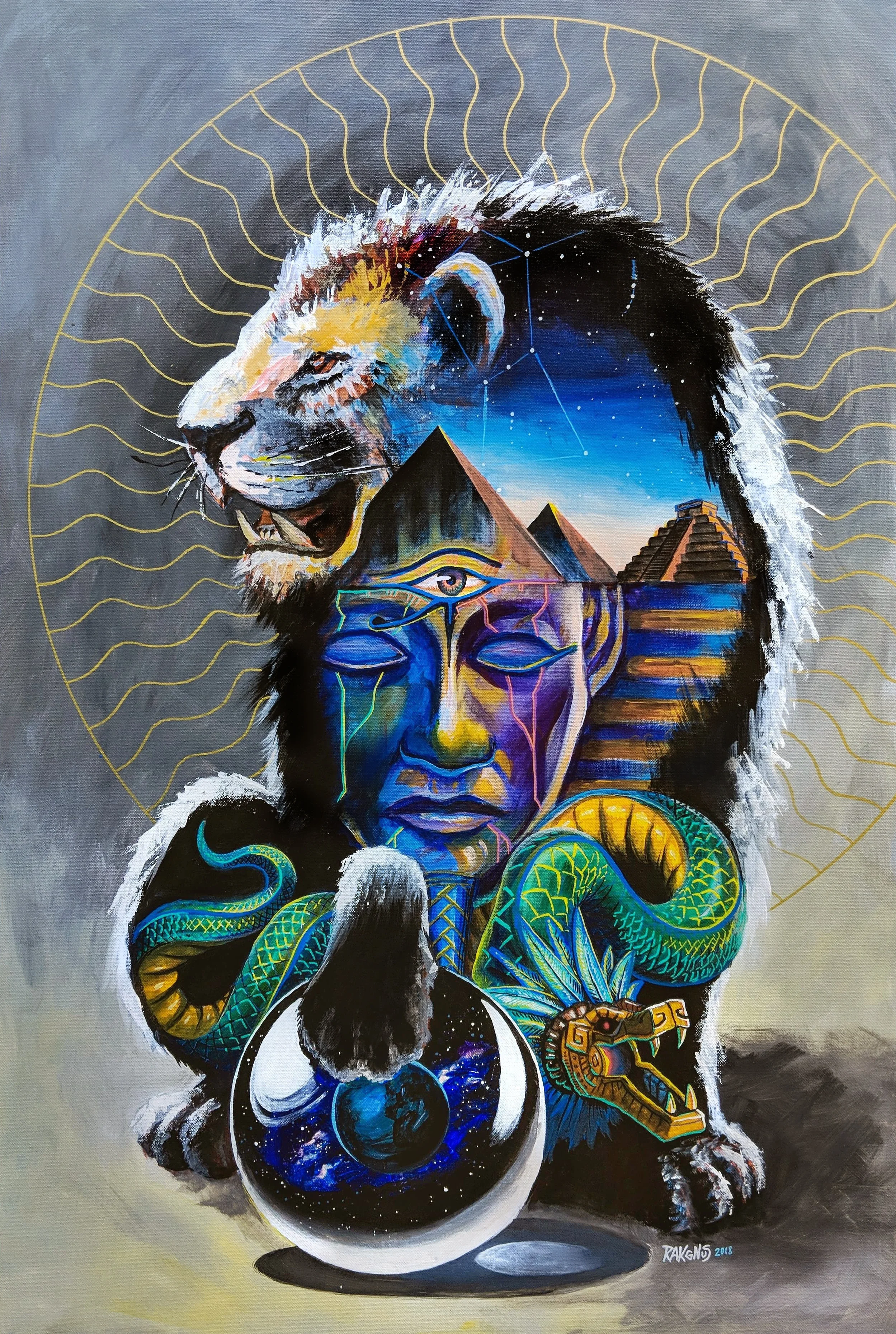 Lion’s Gate, Acrylic on canvas 36” x 24"  ORIGINAL SOLD