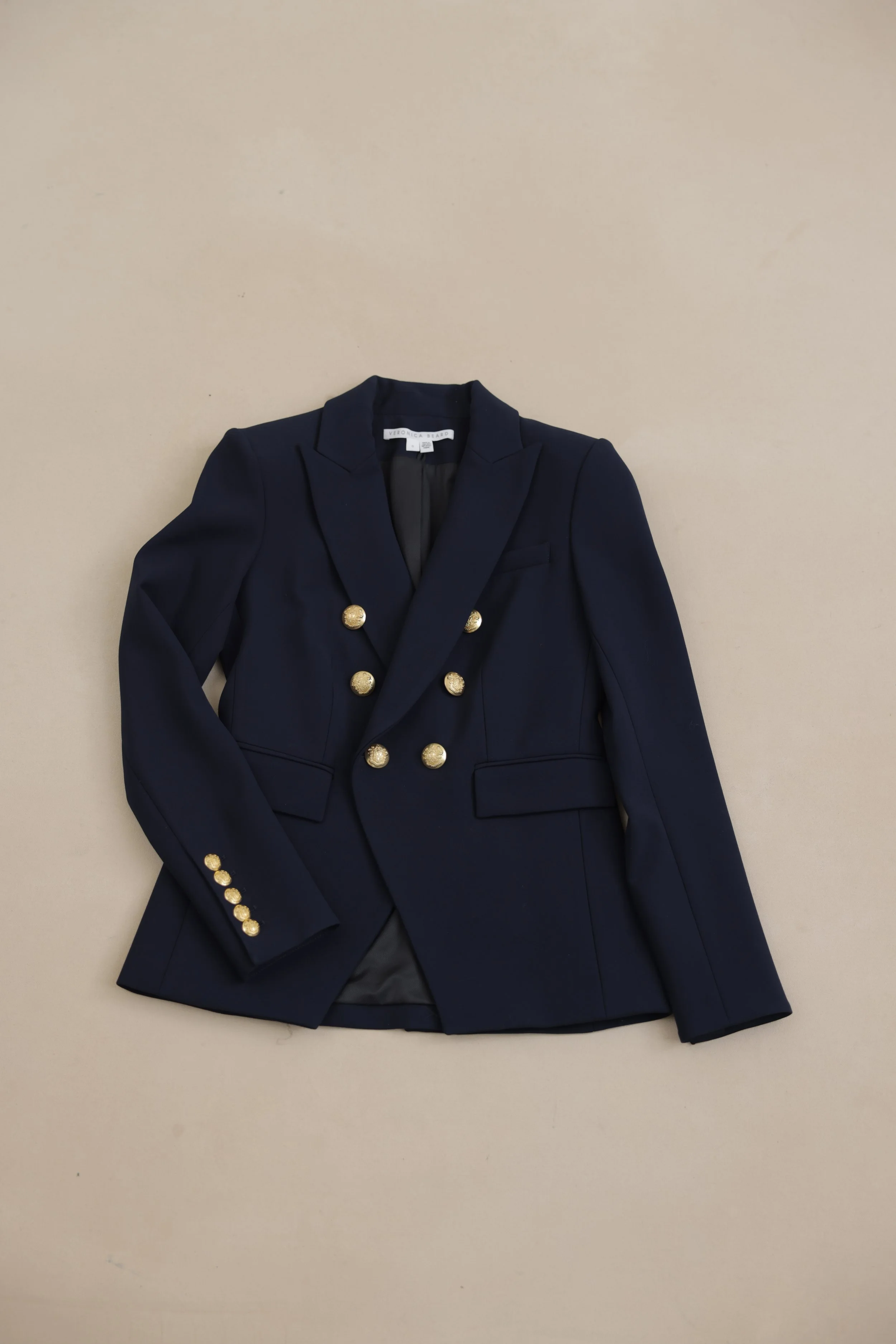 Veronica Beard Navy Miller Dickey Jacket - Size 0