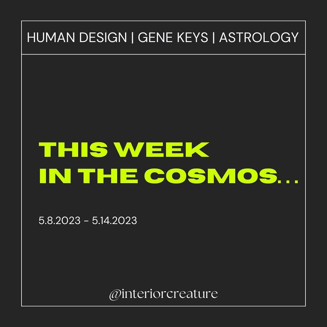 🌙 This week in the cosmos...🪐
#humandesign #genekeys #astrology
⠀⠀⠀⠀⠀⠀⠀⠀⠀
Swipe through ➡️ for the key solar transits and major themes for each day this week ➡️
⠀⠀⠀⠀⠀⠀⠀⠀⠀
tl;dr: This week the sun in #taurus illuminates #gate23 | major themes illumi