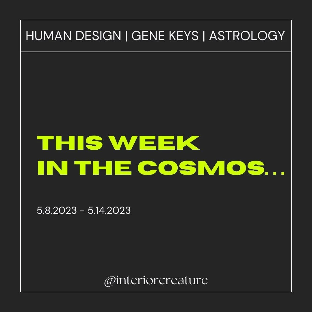 🌙 This week in the cosmos...🪐
#humandesign #genekeys #astrology
⠀⠀⠀⠀⠀⠀⠀⠀⠀
Swipe through ➡️ for the key solar transits and major themes for each day this week ➡️
⠀⠀⠀⠀⠀⠀⠀⠀⠀
tl;dr: This week the sun in #taurus illuminates #gate23 | major themes illumi