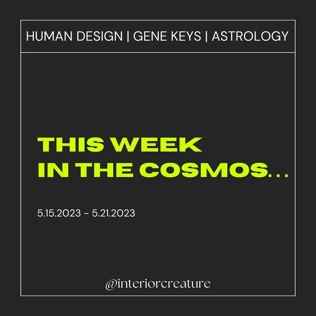 🌙 This week in the cosmos...🪐
#humandesign #genekeys #astrology
⠀⠀⠀⠀⠀⠀⠀⠀⠀
Swipe through ➡️ for the key solar transits and major themes for each day this week ➡️
⠀⠀⠀⠀⠀⠀⠀⠀⠀
tl;dr: This week the sun in #taurus & #gemini illuminates #gate8 and #gat