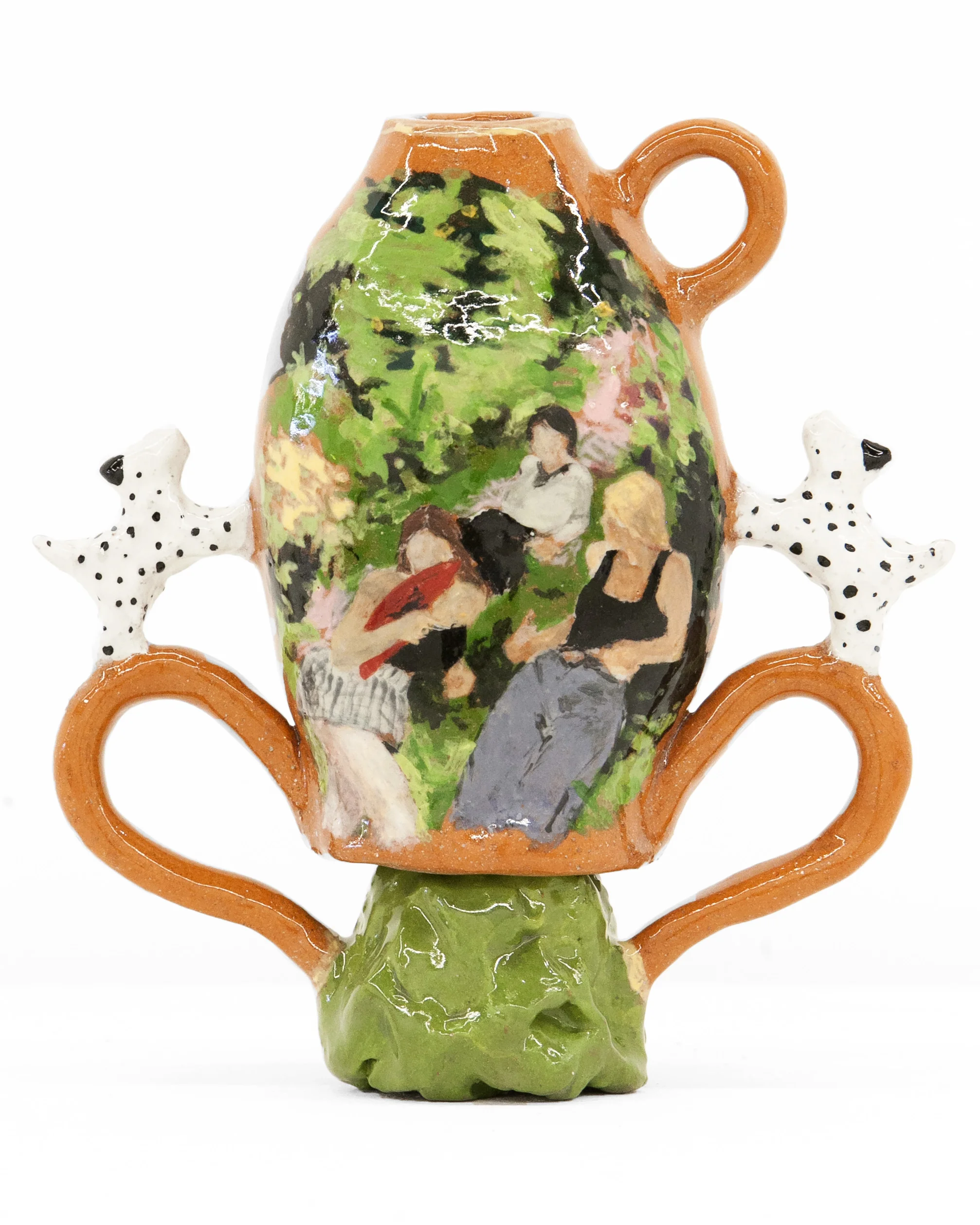 Paige Valentine - "May 10th" Ceramic Sculpture. 8 x 8 x 3 Inches. 2018.