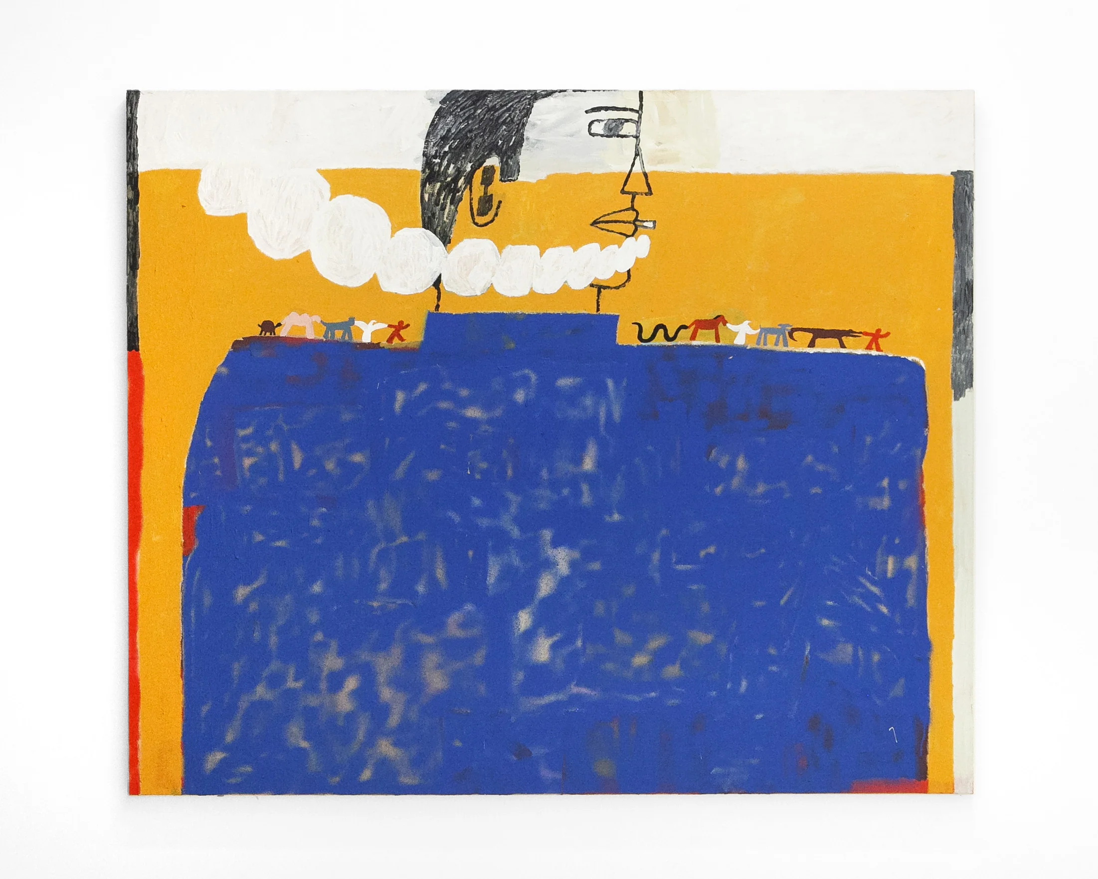 Cannon Dill "Artist & Friends" Acrylic Latex on Linen. 60 x 72 Inches. 2018.