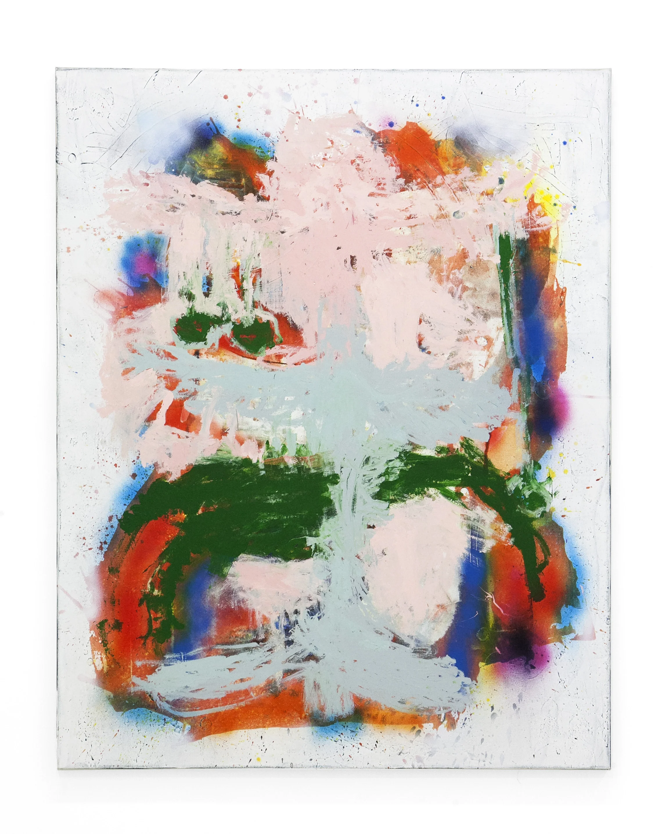 Marco Pariani - ” This Is Green” Acrylic, Spray Paint on Canvas. 46 x 58 Inches. 2018.