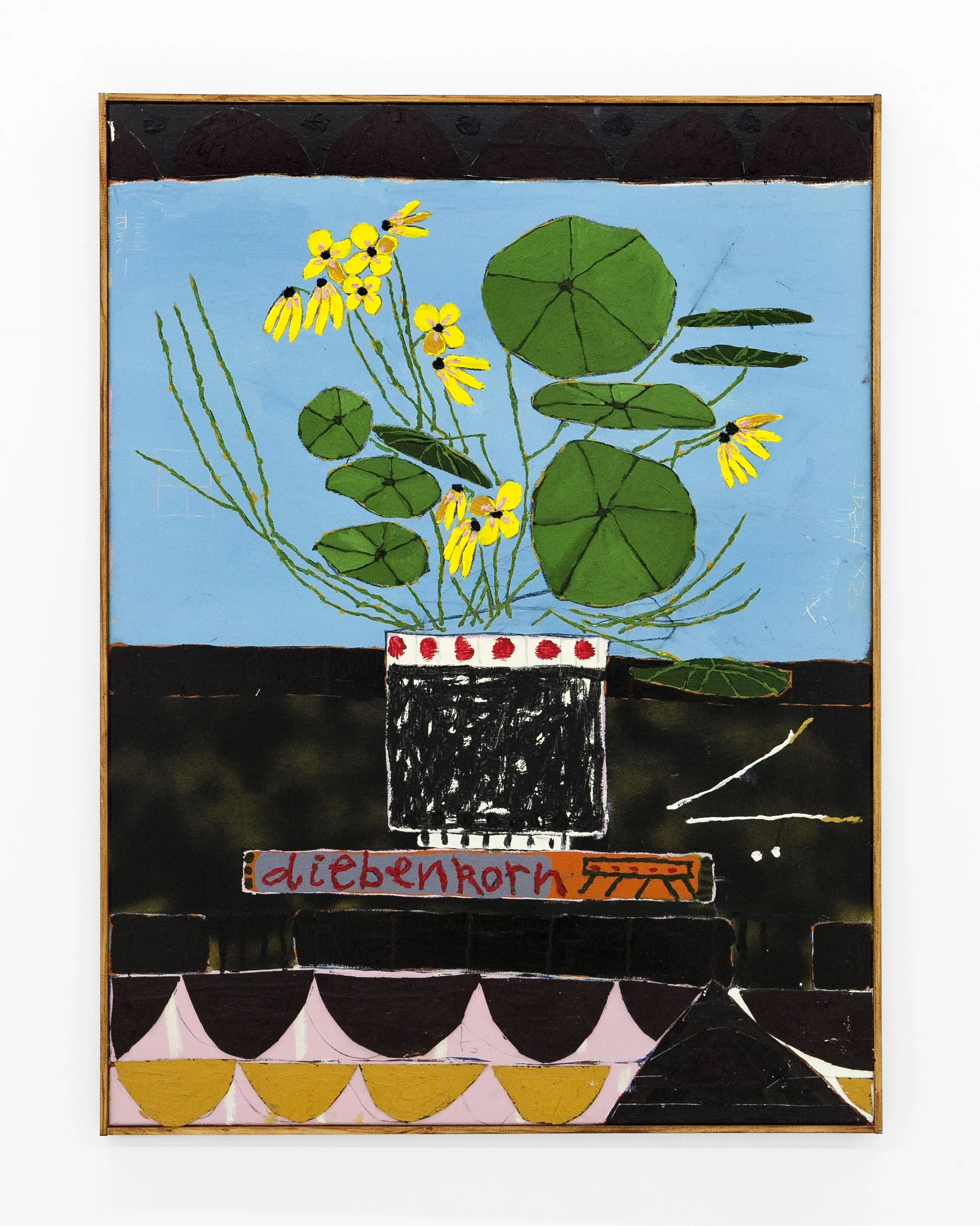 Jordy Kerwick - ”Blind Stuff” Oil, Acrylic, Collage, Charcoal and Enamel on Canvas. 40.5 x 30.5 Inches. 2018.