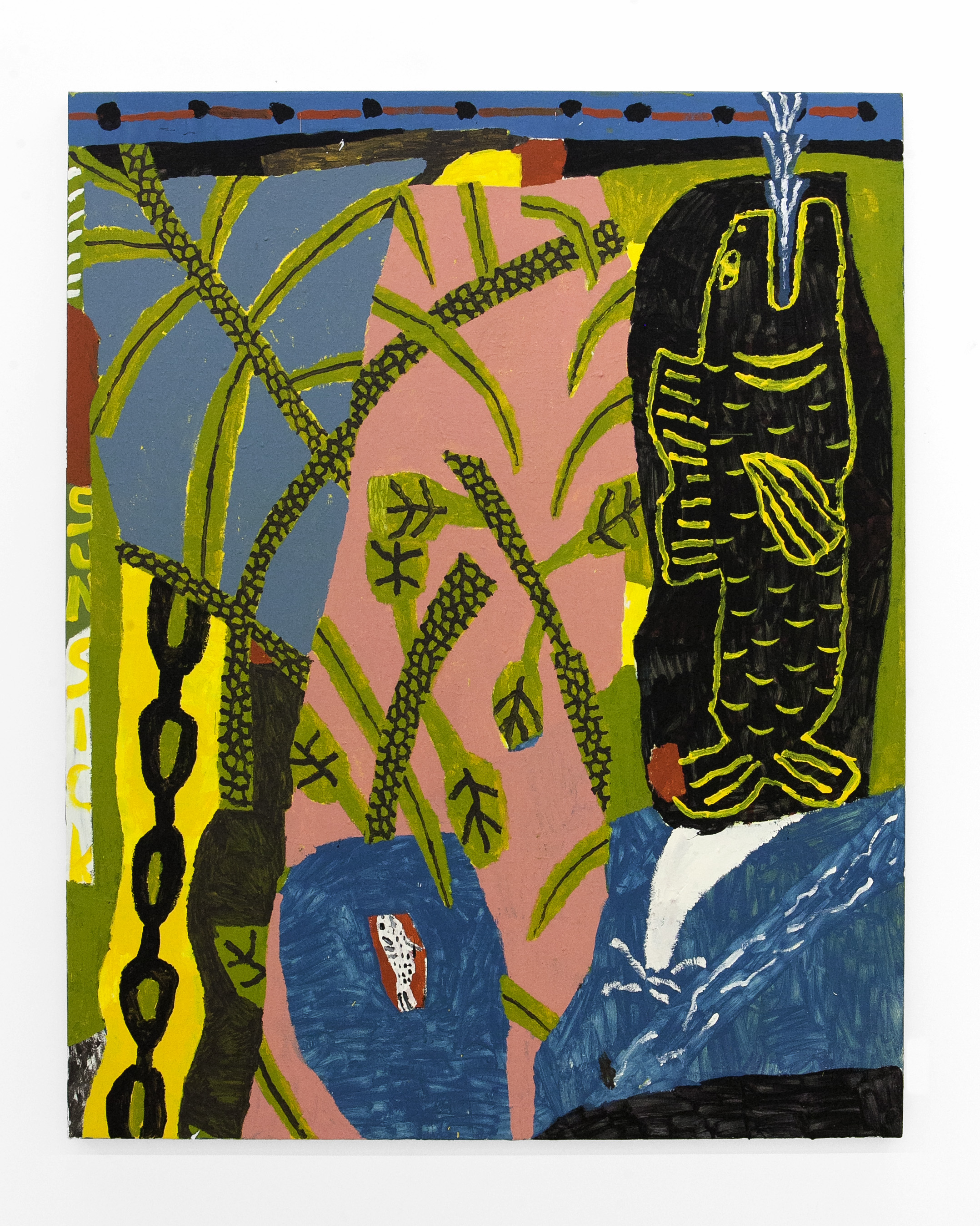 Cannon Dill ”Lagoon” Acrylic on Canvas. 60 x 48 Inches. 2019. info@part2gallery.com