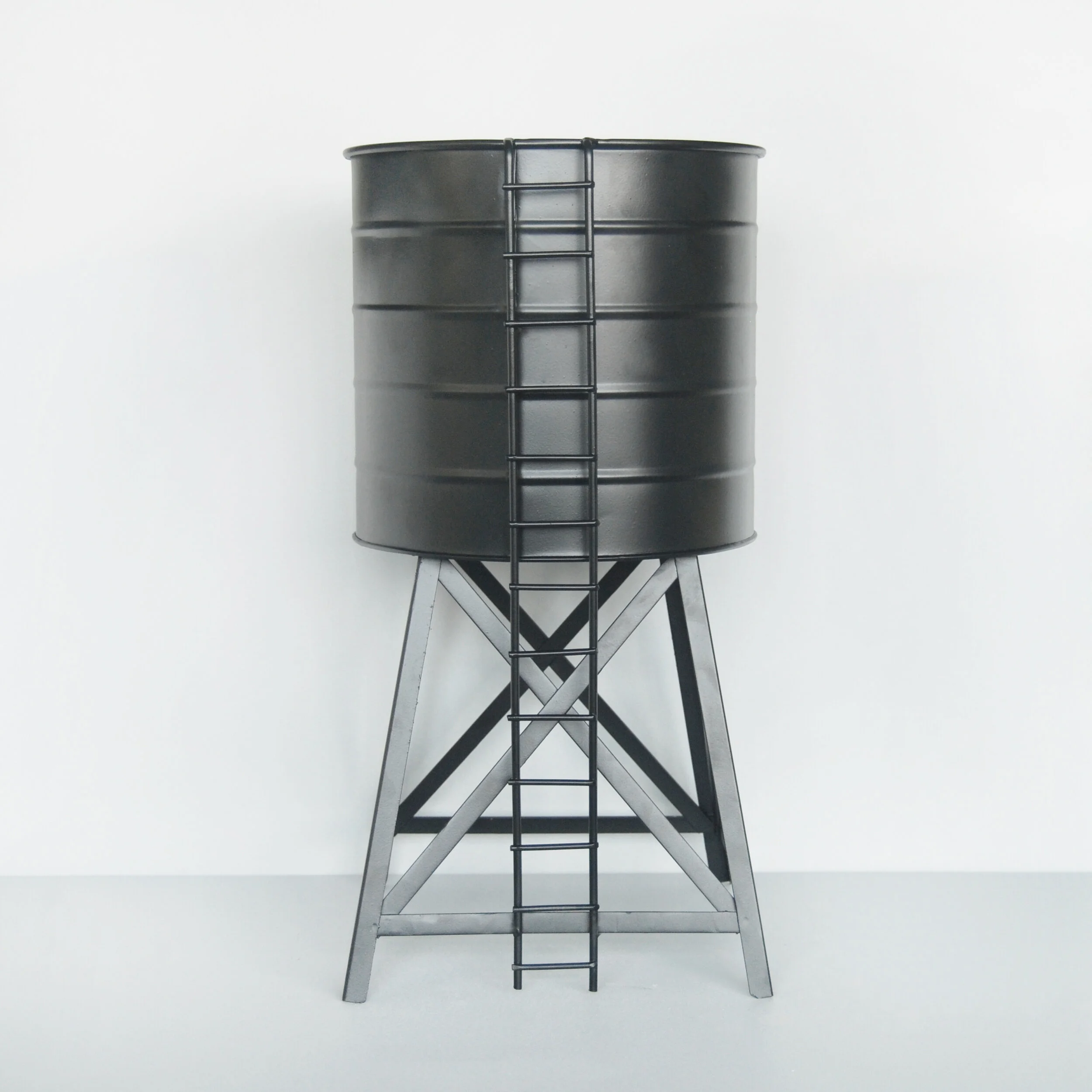 Metal Water Tower- Black (Front).JPG