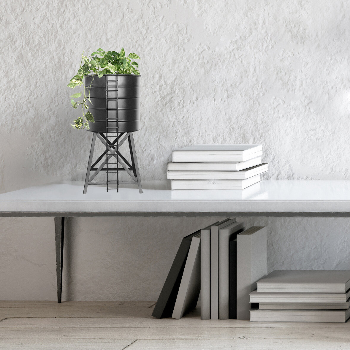 Metal Water Tower- Black (Styled).jpg