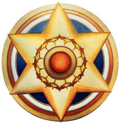 Image courtesy of the The Synthesis Center . This star image is often used to describe the six psychological functions: thinking, emotion, impulse/desire, intuition, sensation, and imagination.