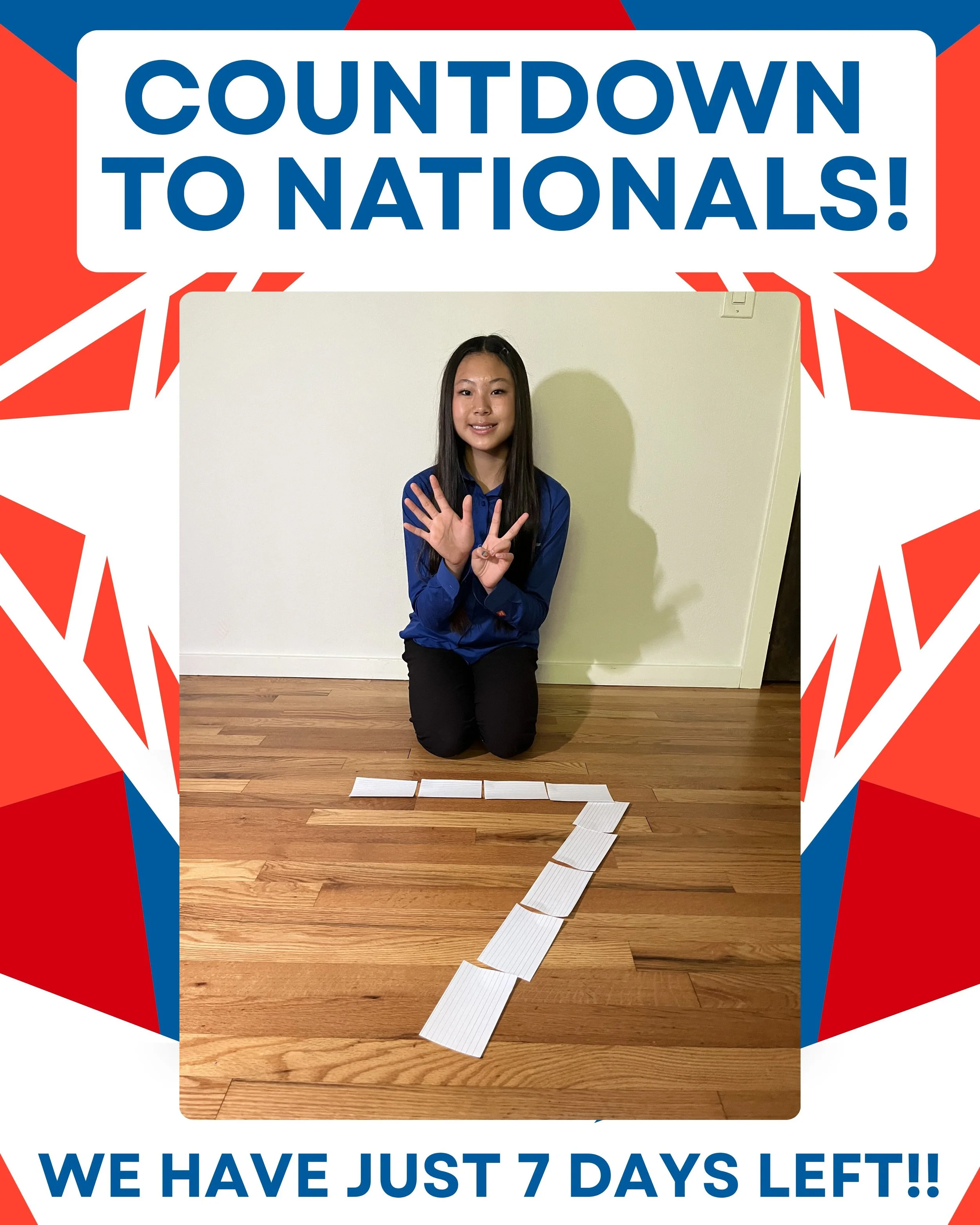 We have just SEVEN days until Nationals!! Who is getting excited??