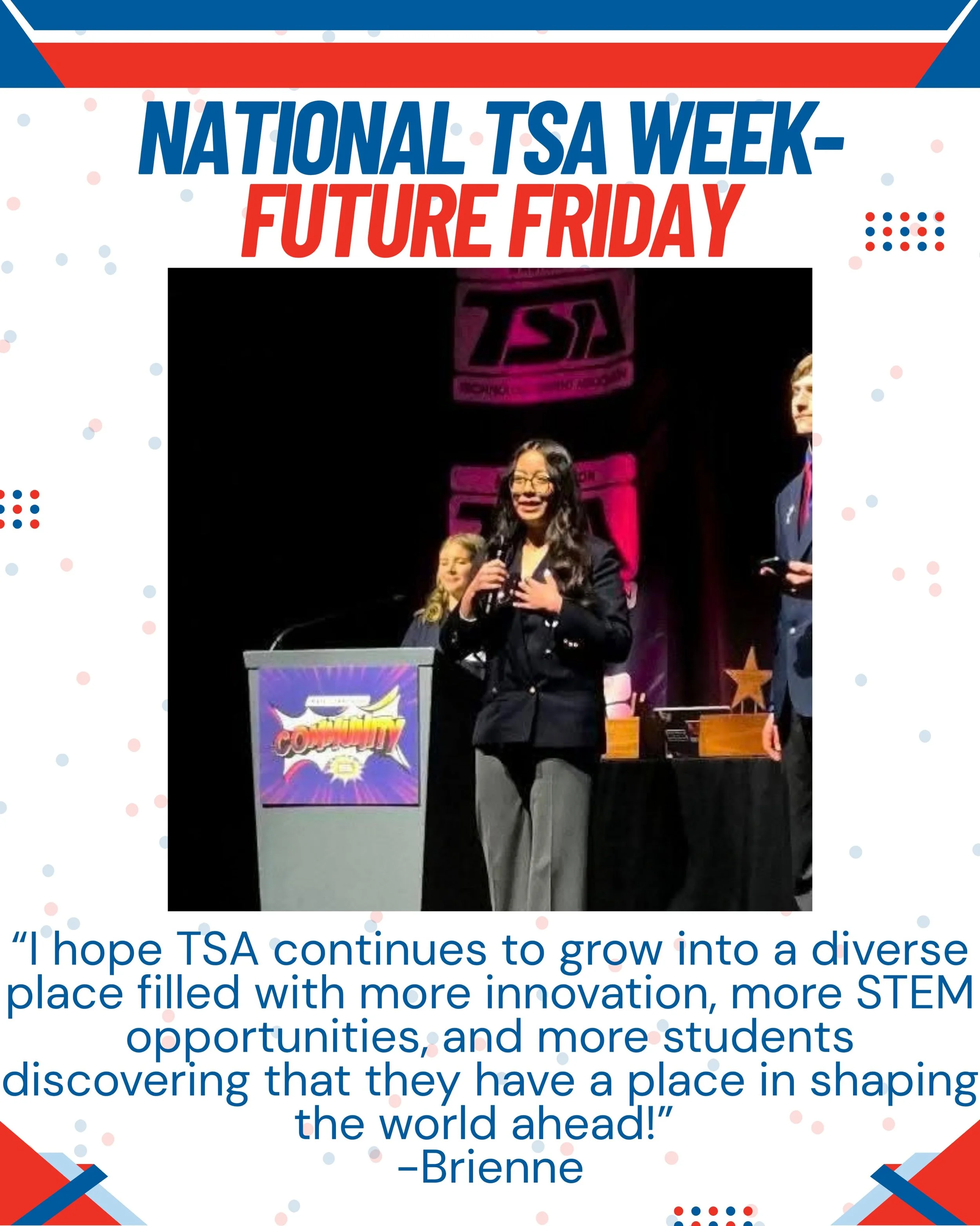 Happy Future Friday and happy last day of National TSA Week!! We have loved getting to see all of you share your experiences this week, and we look forward to another amazing year with all of you!! 

#ForwardTogether @nationaltsa