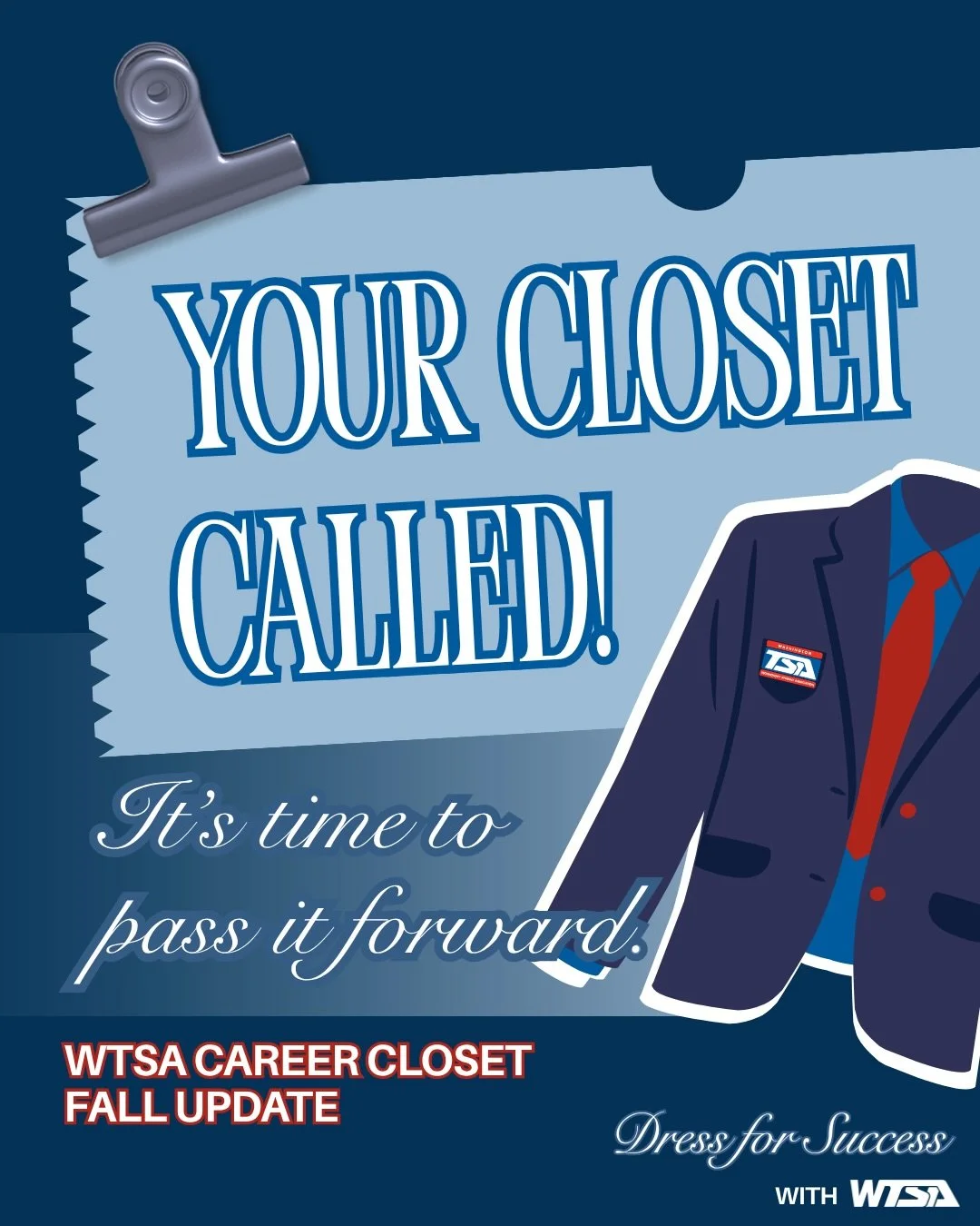 Throughout the school year, we&rsquo;re inviting chapters, advisors, alumni, and community members to donate clean, gently used professional clothing and TSA apparel for our thrift-style Career Closet at the 2027 State Conference!

📦 No registration