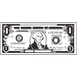 dollar bill outline