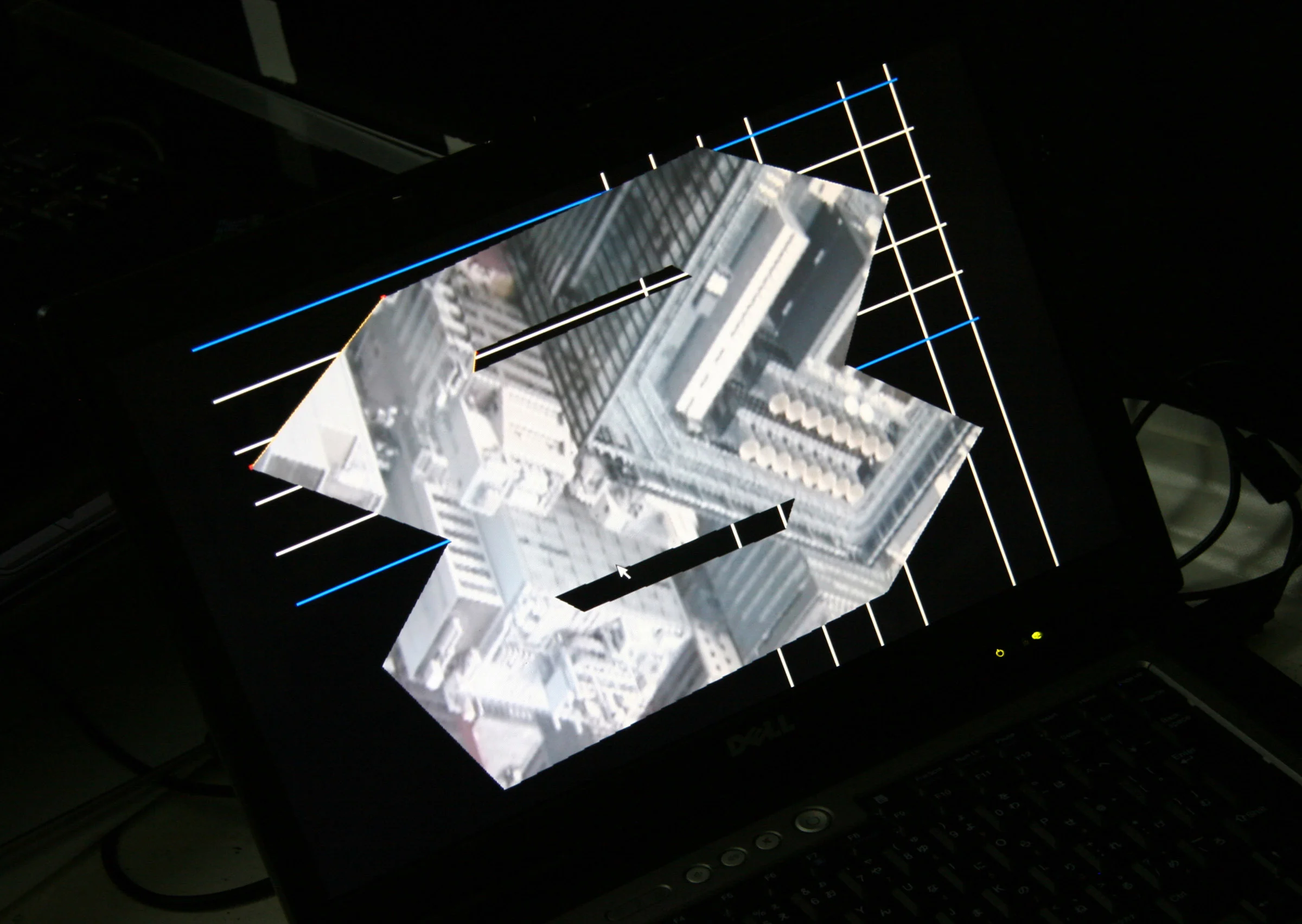 Fig.10 - 'Intangible Spaces' Tokyo 2010 Nathan Cohen - computer display image for projection programmed by Tachi Lab