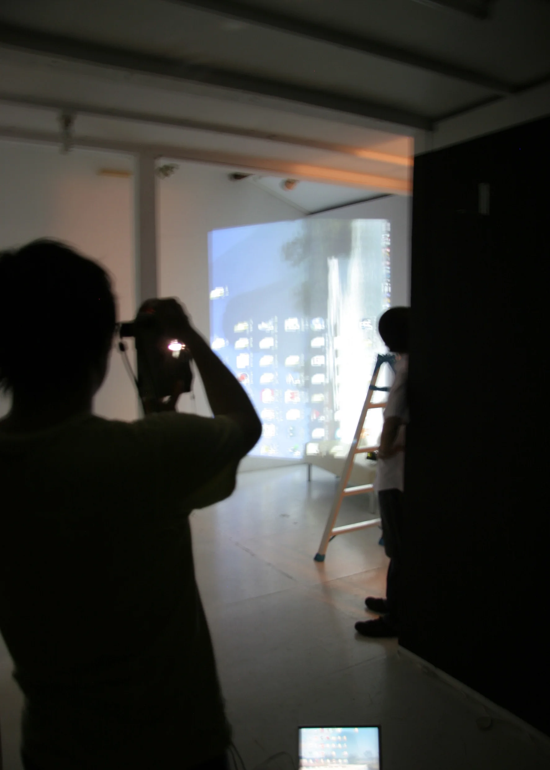 Fig.18 - 'Intangible Spaces': setting up the projections
