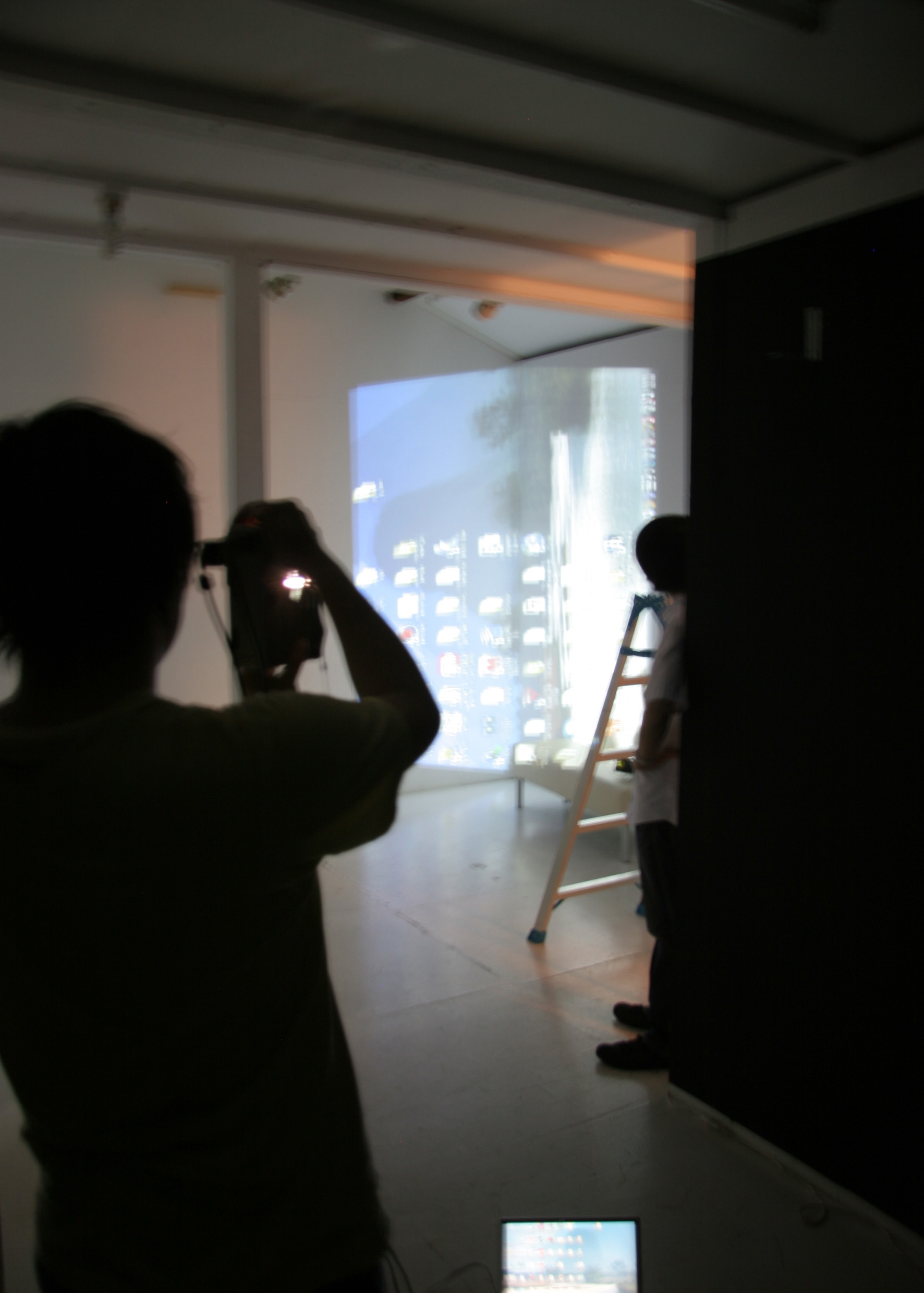 Fig.18 - 'Intangible Spaces': setting up the projections