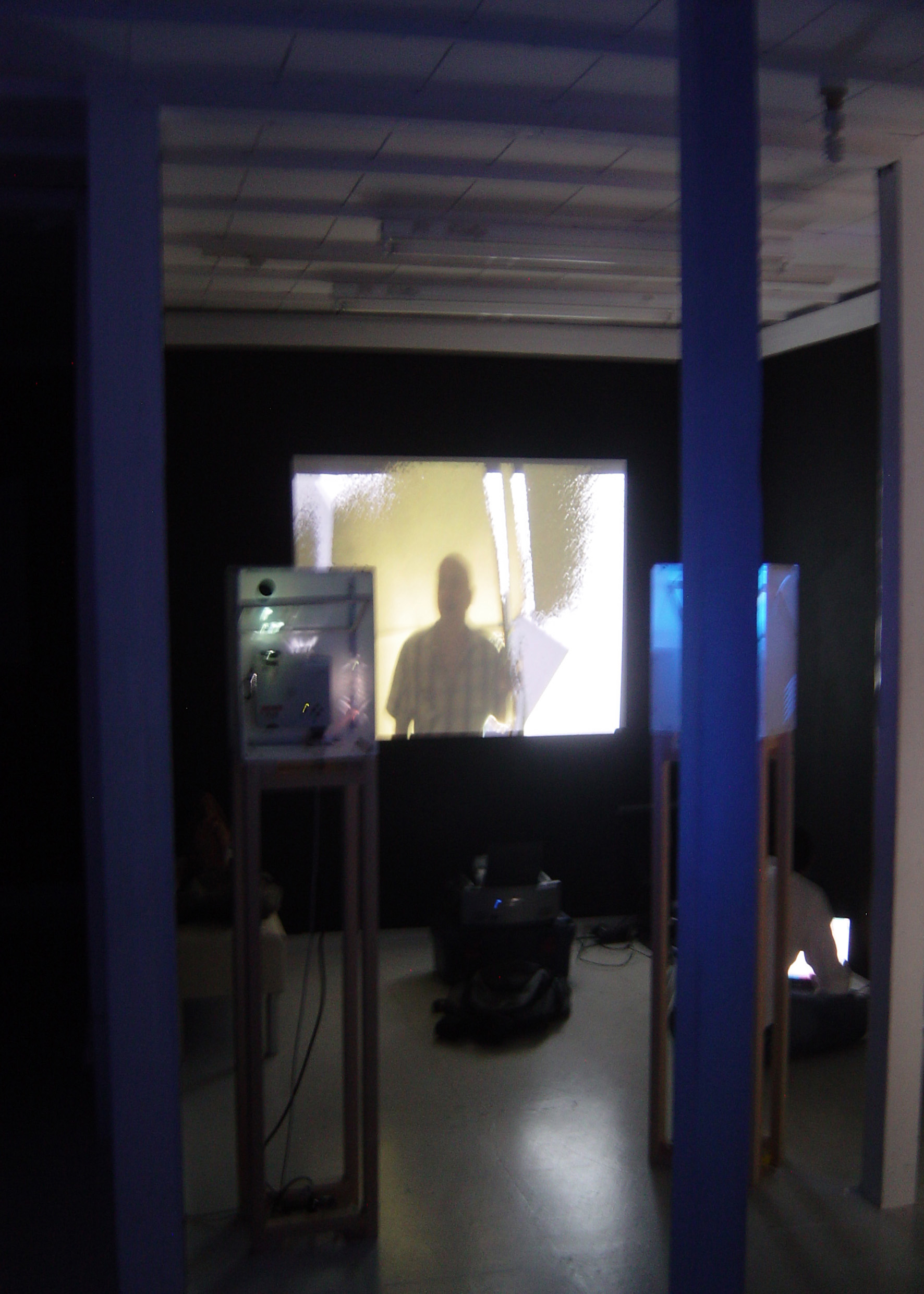 Fig.22 - 'Intangible Spaces' Nathan Cohen Tokyo projectors and interactive video set up