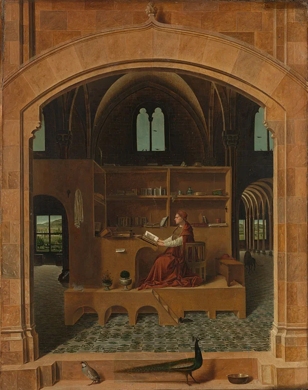 Figure 1: St Jerome in his Study ( c.1475 ) ANTONELLO da Messina (National Gallery London)