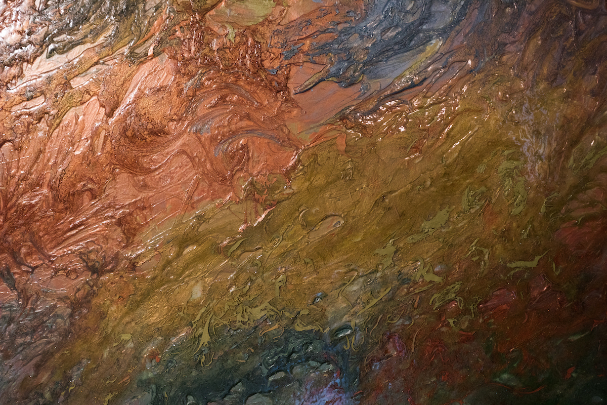 Closeup of custom art