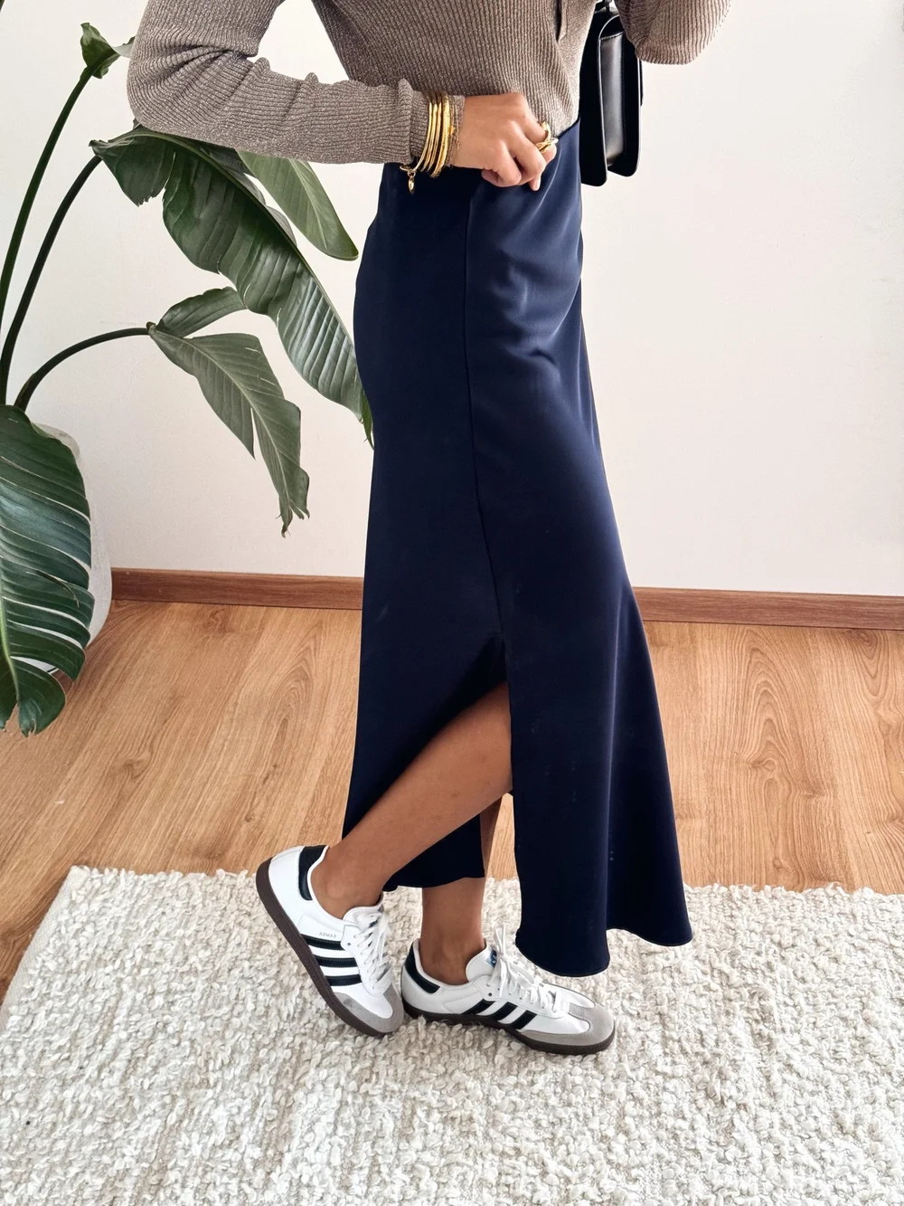 Jupe-short Taille Haute Sans Couture - Femme - Bleu Marine - Taille L - All In Motion