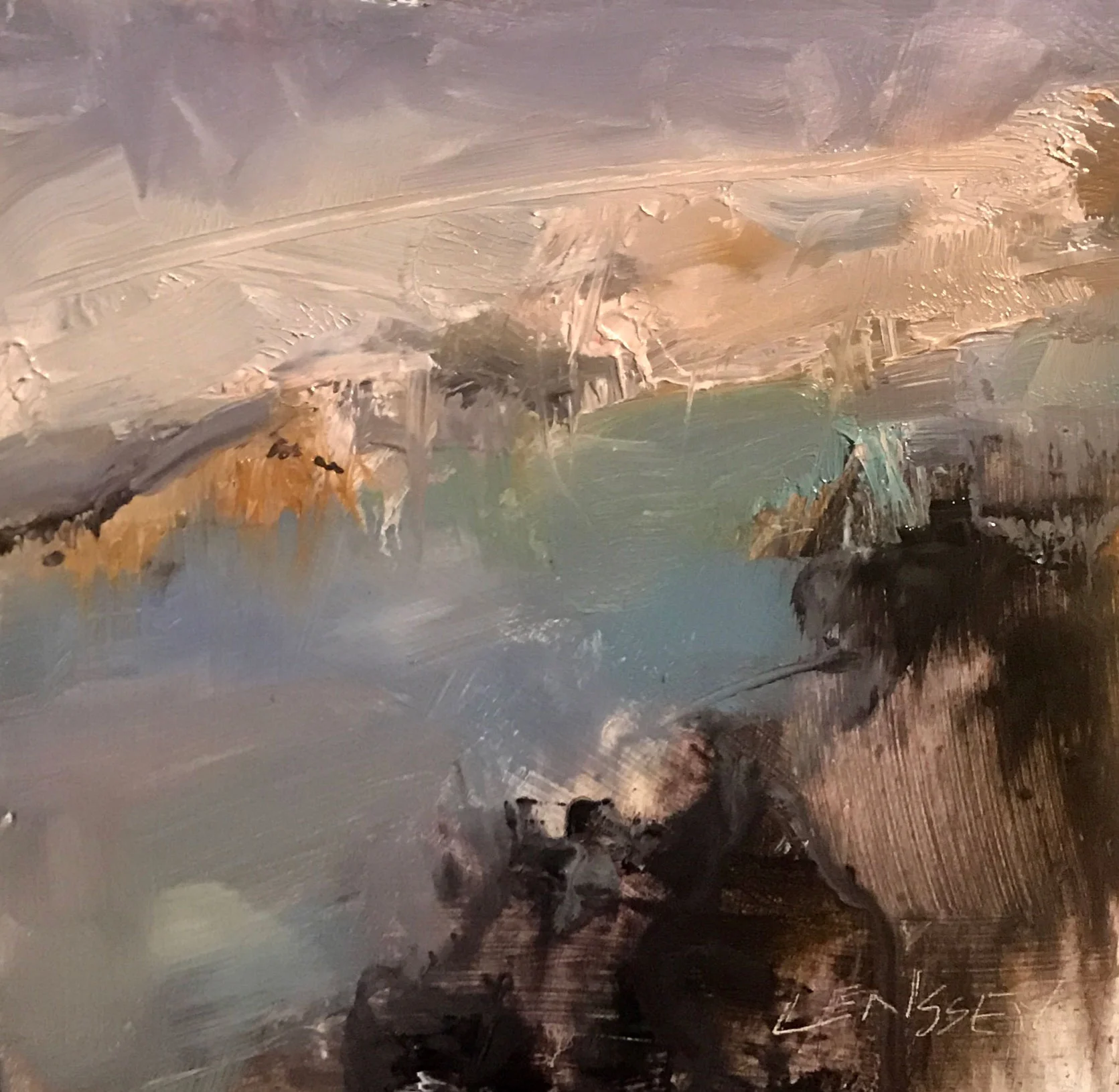 BONAIRE SEASCAPE / OIL ON BOARD / 6 X 6 IN / SOLD (Copy)