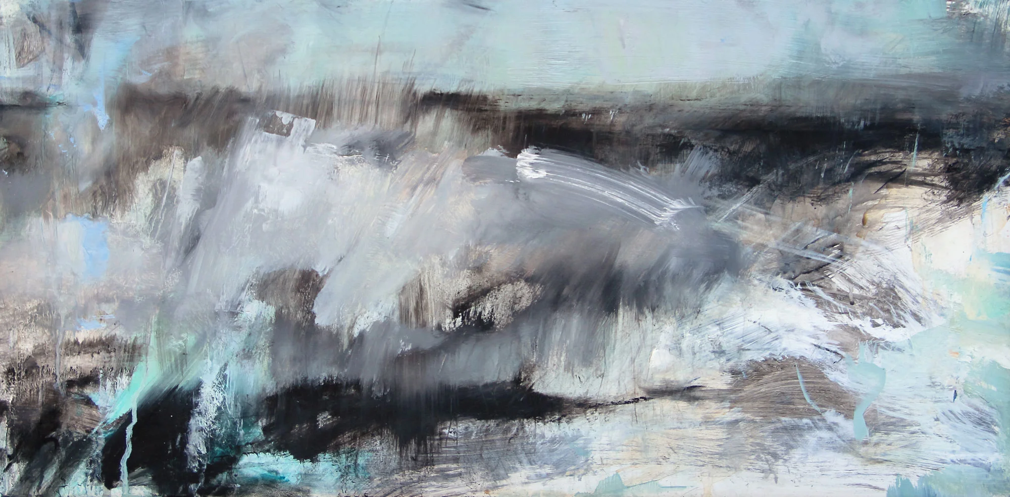 Water Series 17 / Mixed Media on Board / 12 x 24 in  /  SOLD (Copy)