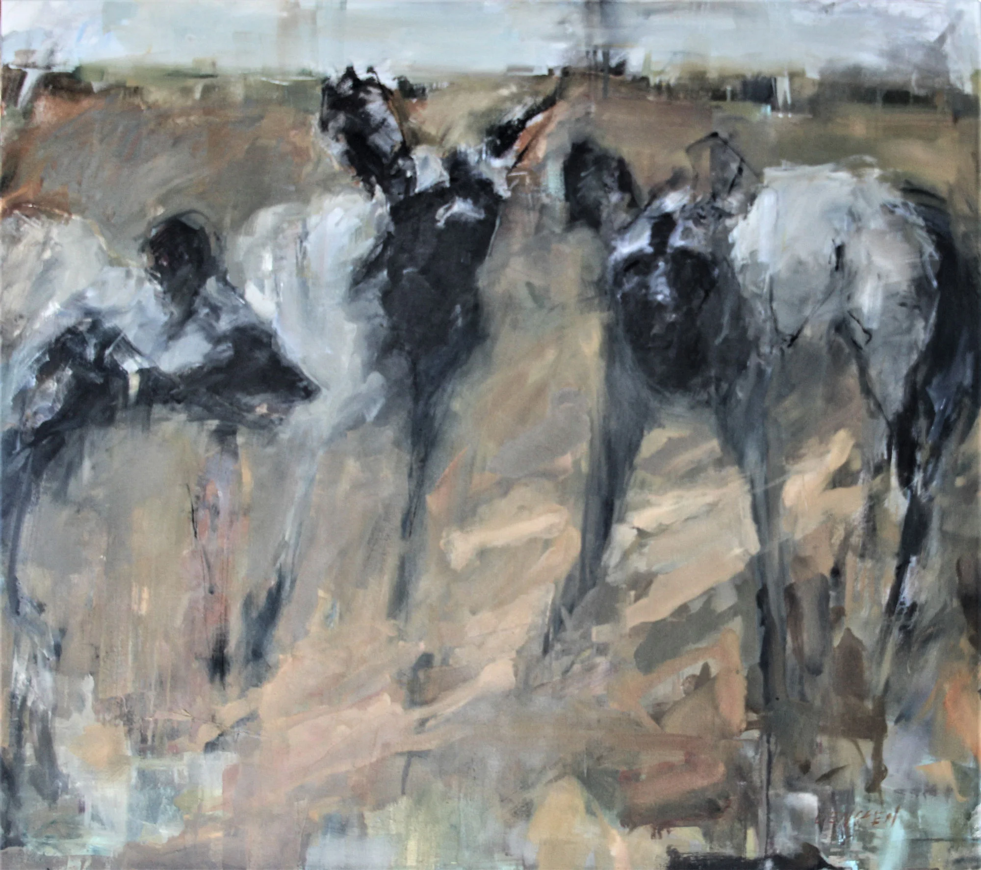 WALL OF DOG'S TEETH<BR>49 X 56 IN / OIL ON CANVAS<BR><BR>AVAILABLE