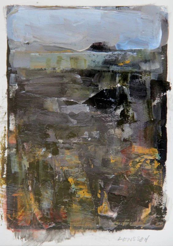 EXPLORATION OF A VIEW<BR>8 X 6 IN / MIXED MEDIA ON PAPER<BR><BR>PRIVATE COLLECTION