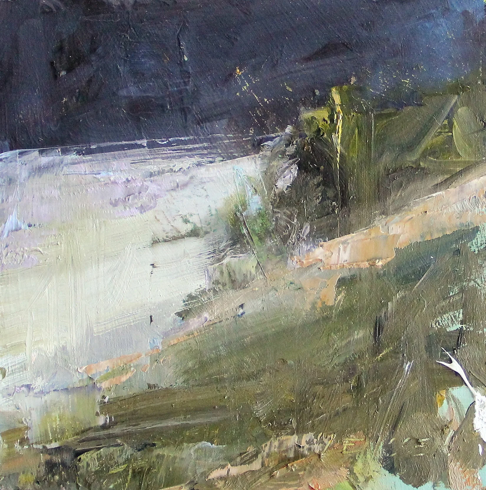 Bonaire Shoreline<br>6 x 6 in / oil on panel