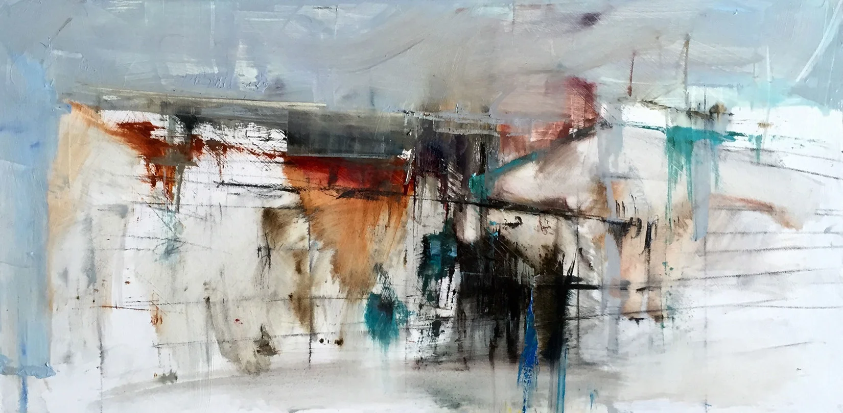 Lime Quarry<br>12 x 24 in / oil on panel