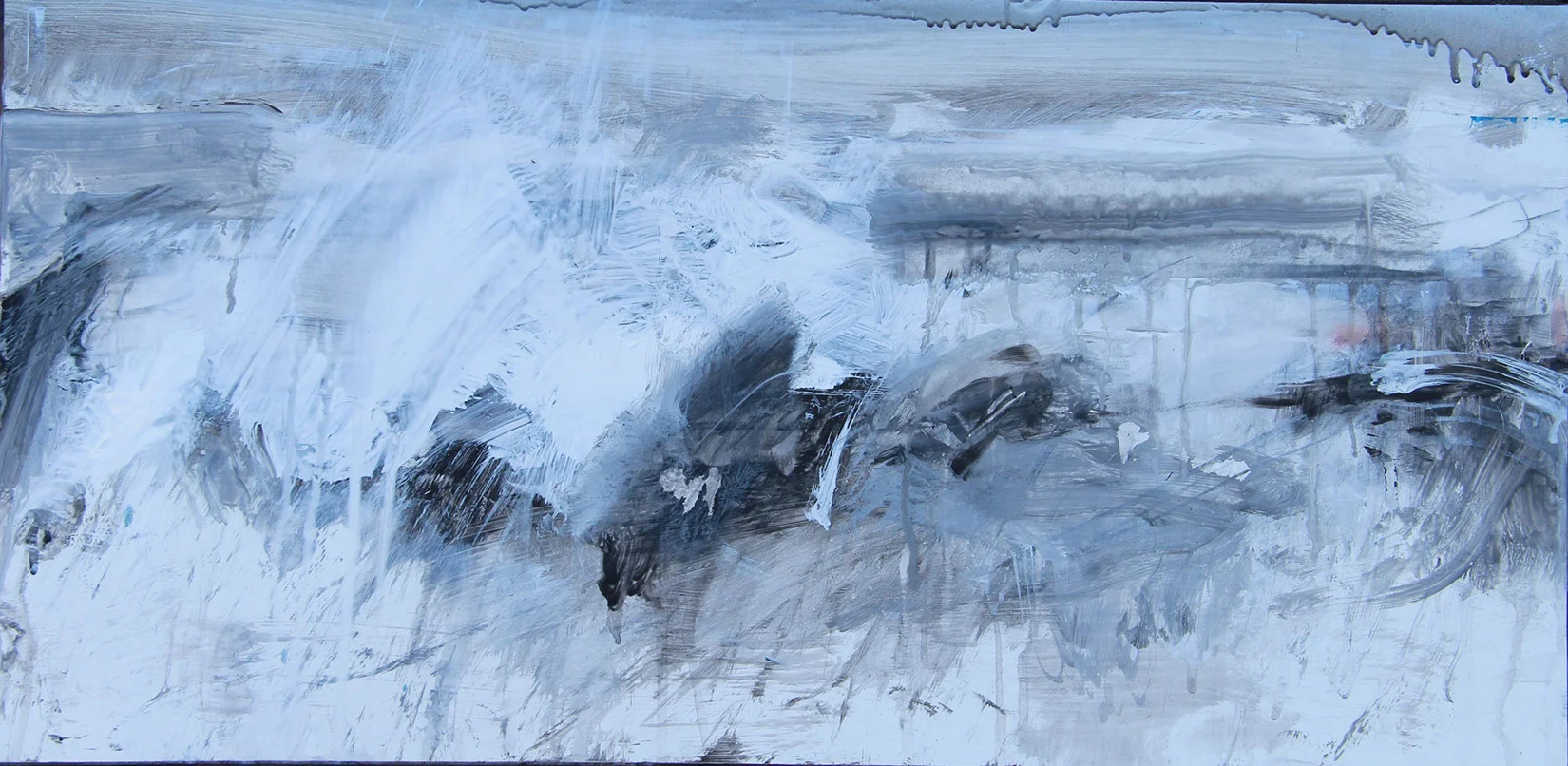 Water Series 16<br>12 x 24 in / oil on panel