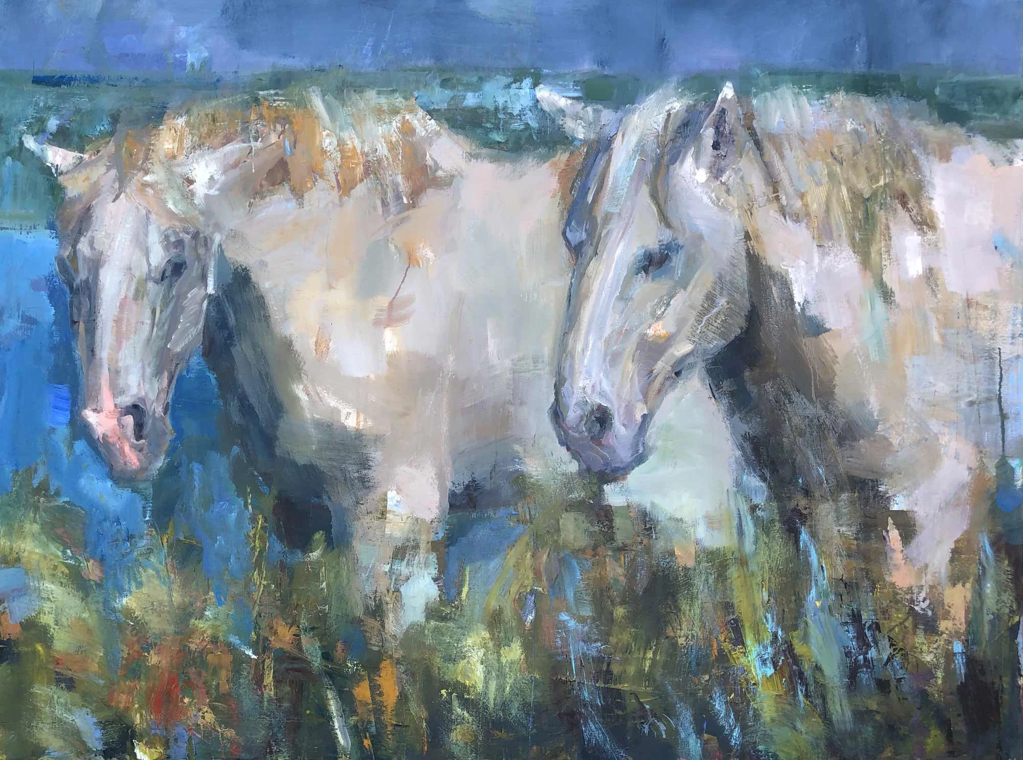 WHITE ON WHITE<BR>36 X 48 IN / OIL ON CANVAS<BR><BR>AVAILABLE