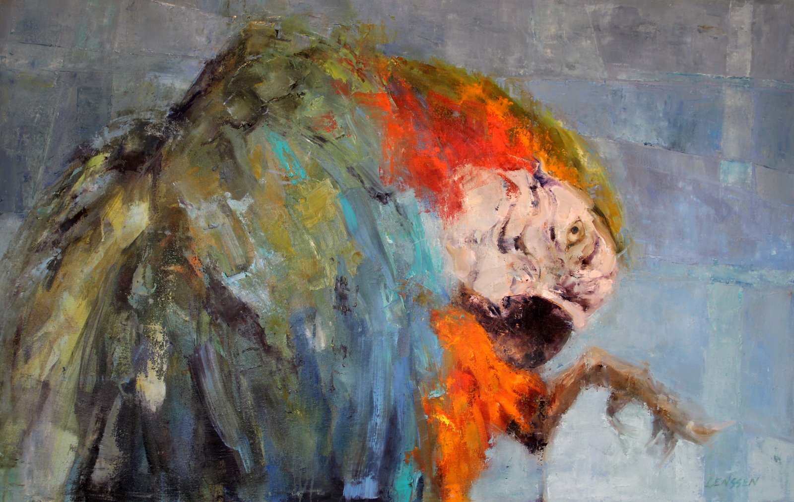 A FEATHERED FRIEND / OIL ON CANVAS / 36 X 48 IN / SOLD (Copy)