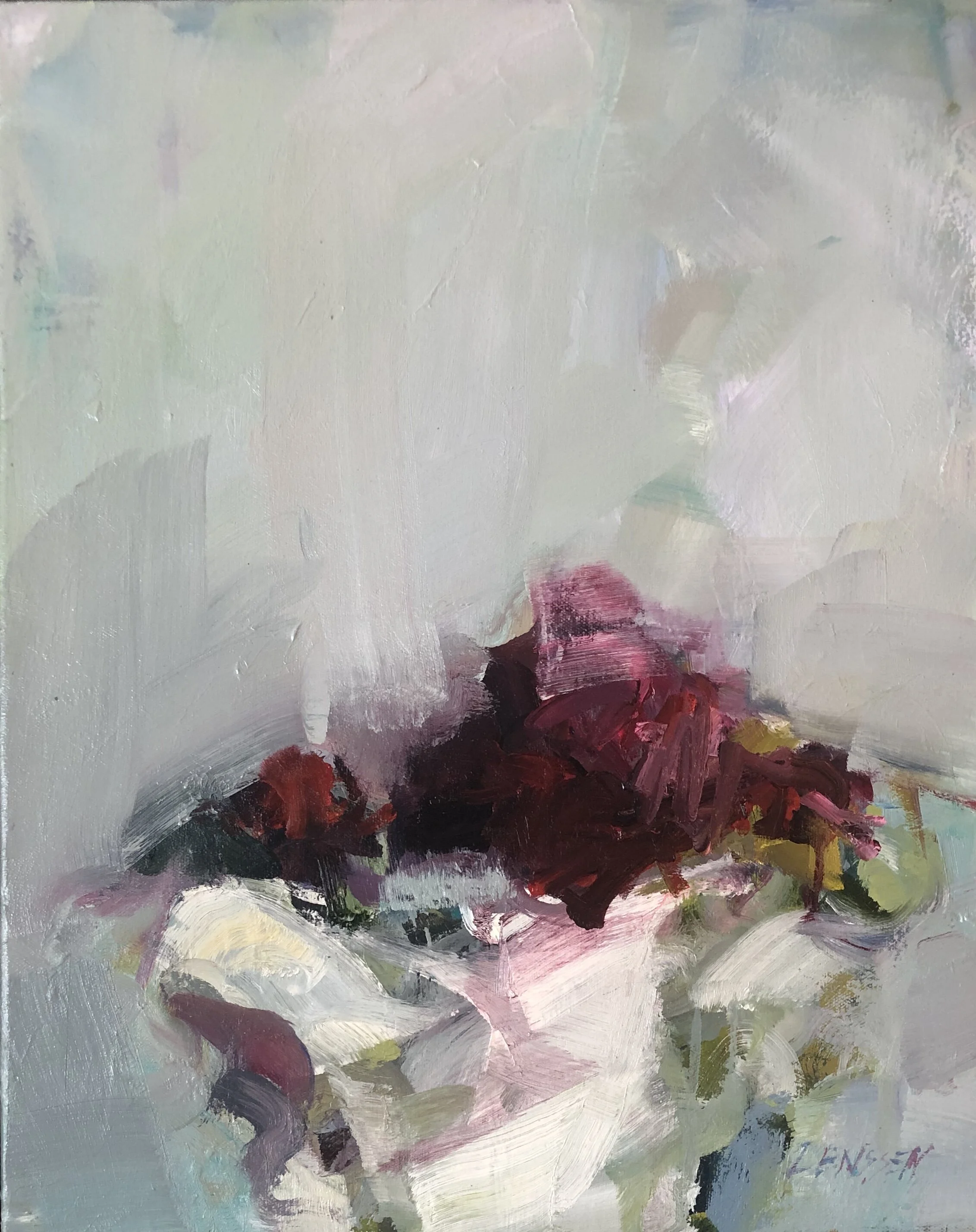 CRIMSON AND CHINA / OIL ON CANVAS / 20 X 16 IN / AVAILABLE (Copy)