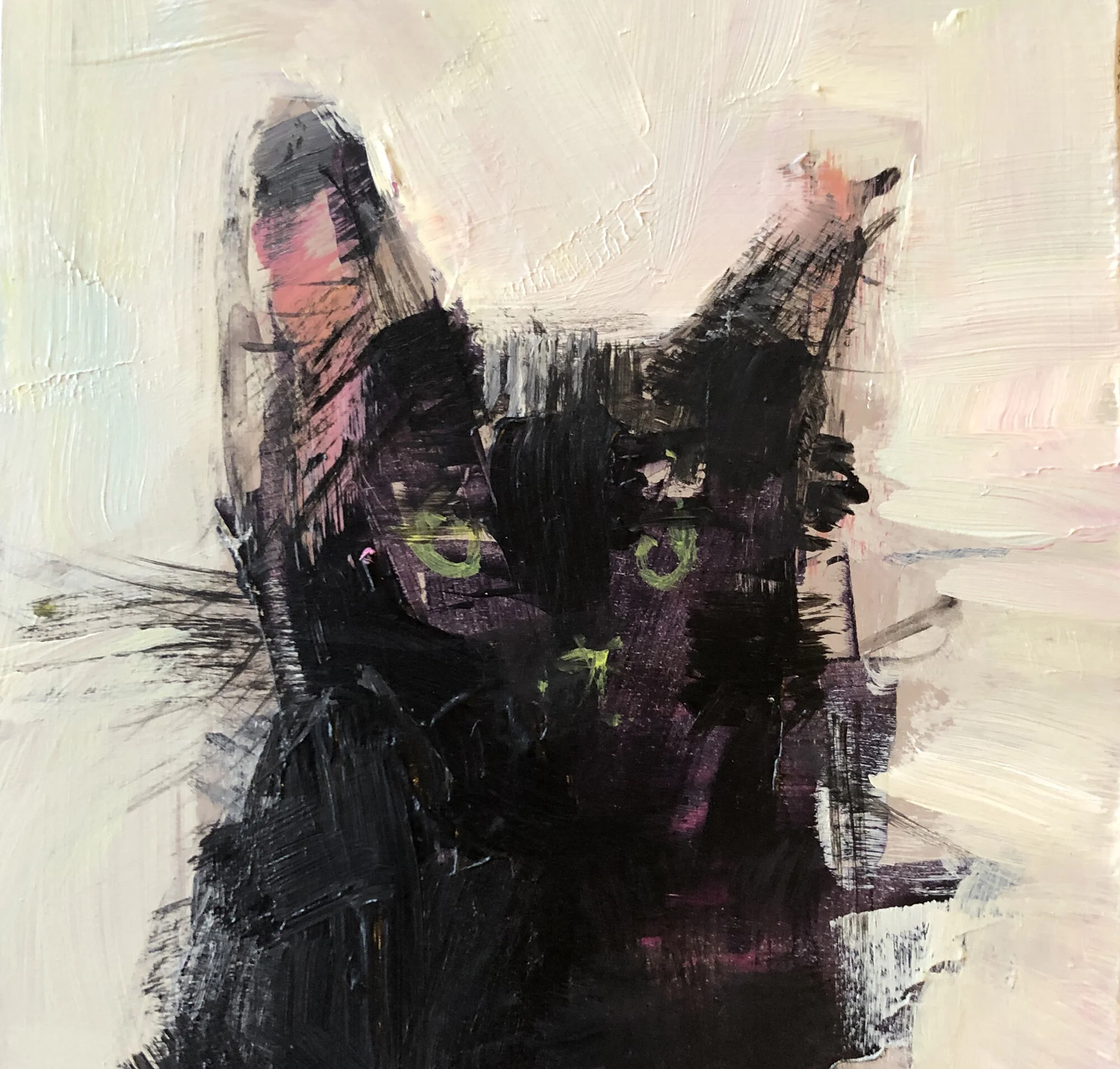 DOUBLE TAKE / OIL ON BOARD / 4 X 4 IN / SOLD (Copy)