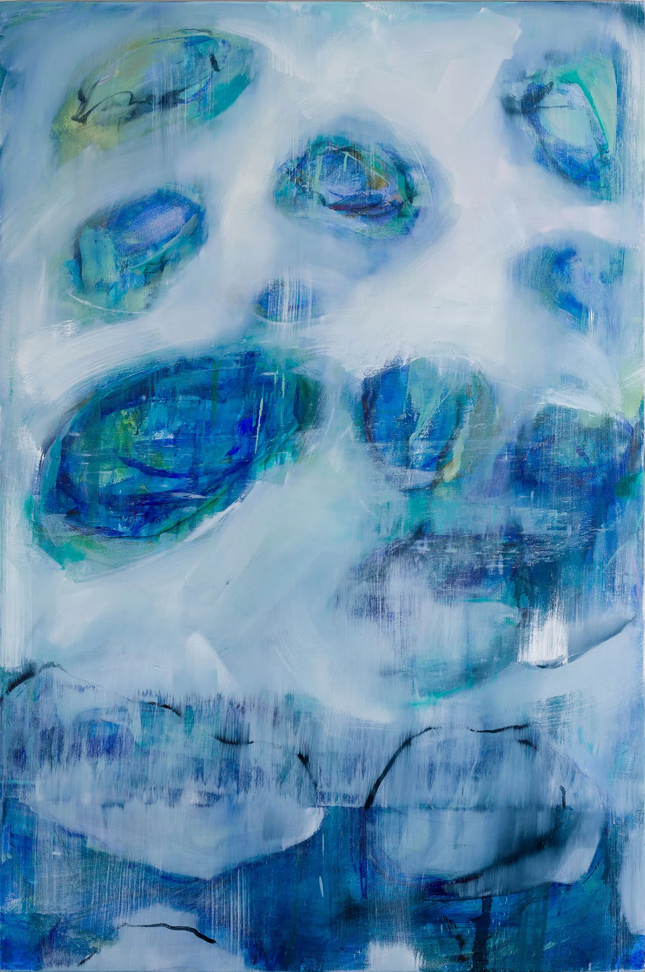 WINTER POND / OIL ON CANVAS / 72 x 36 IN / SOLD
