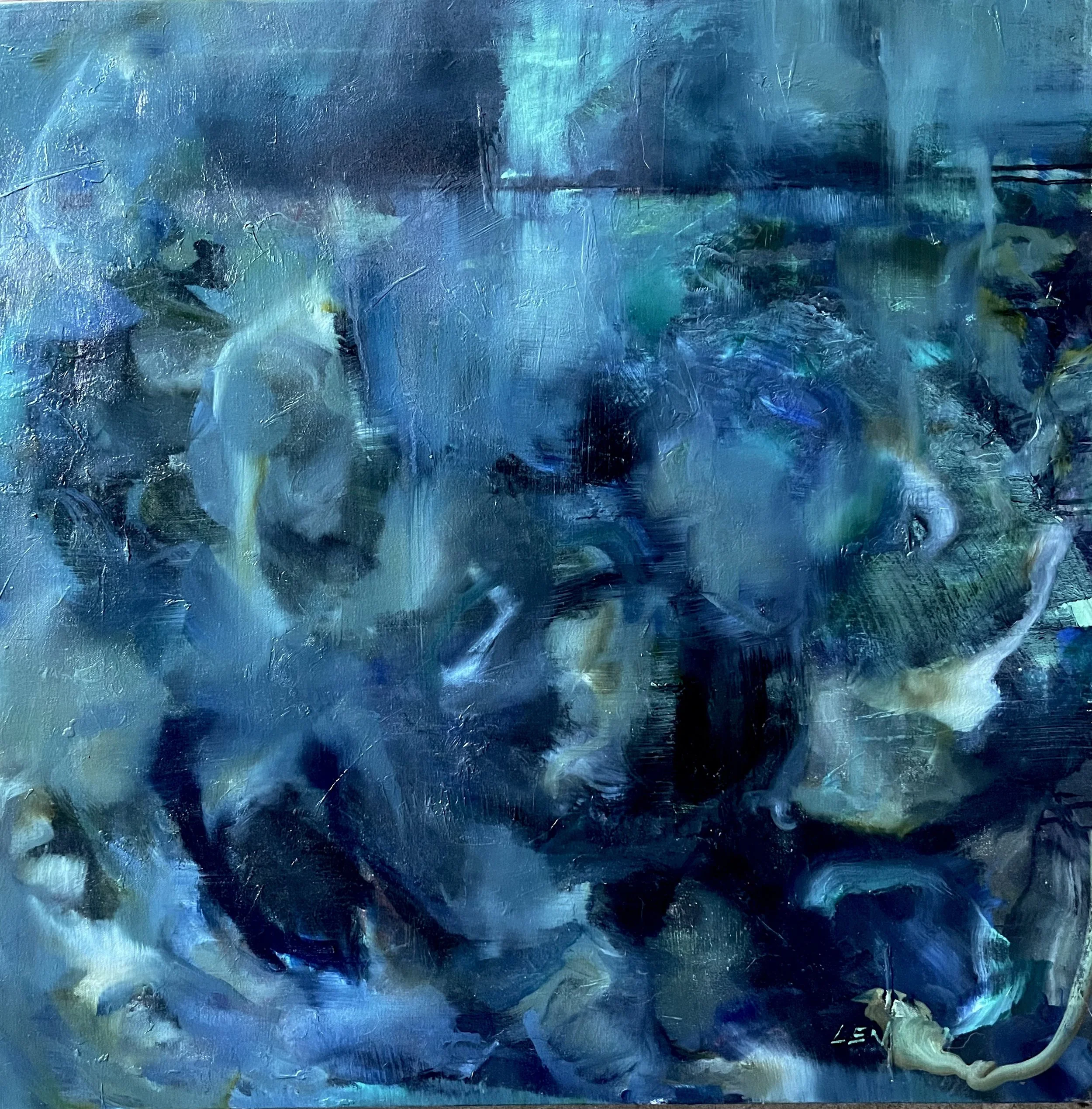 AQUAMARINE DREAM / 24 X 24 INCHES / OIL ON CANVAS / AVAILABLE (Copy)