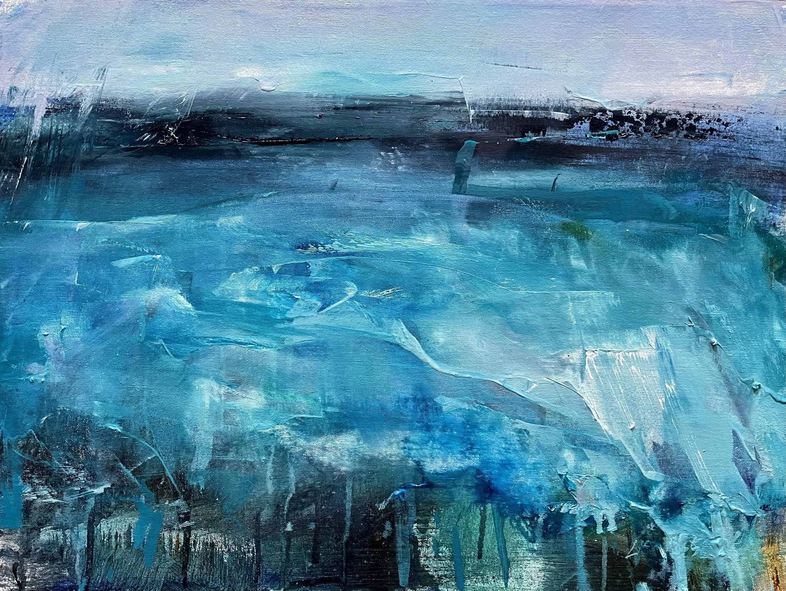 SPLASHED IN BLUE / 18 X 24 INCHES / OIL ON BOARD / AVAILABLE (Copy)