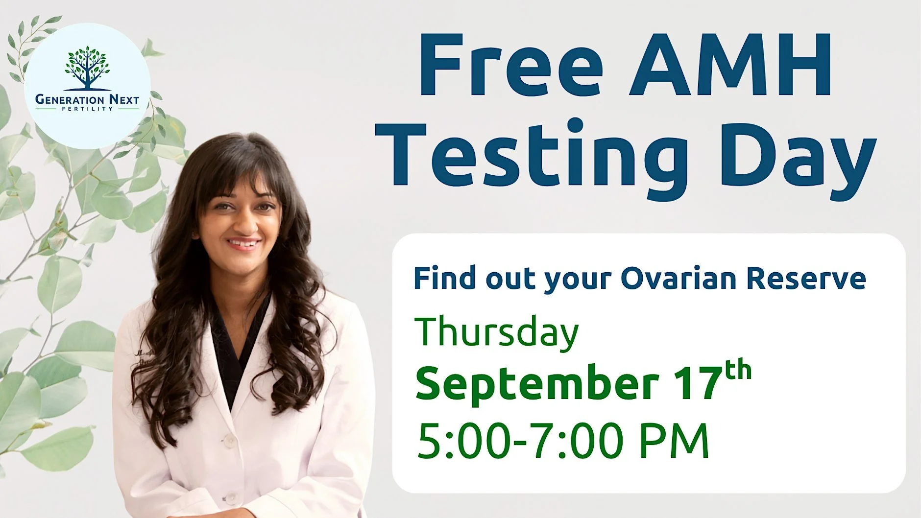 FREE AMH Testing Day - Find Out Your Ovarian Reserve (Egg Count)