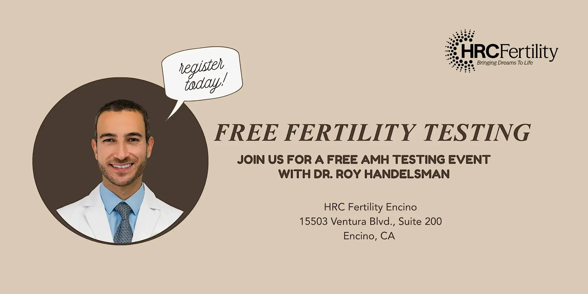 Free AMH Testing Event with Dr. Roy Handelsman
