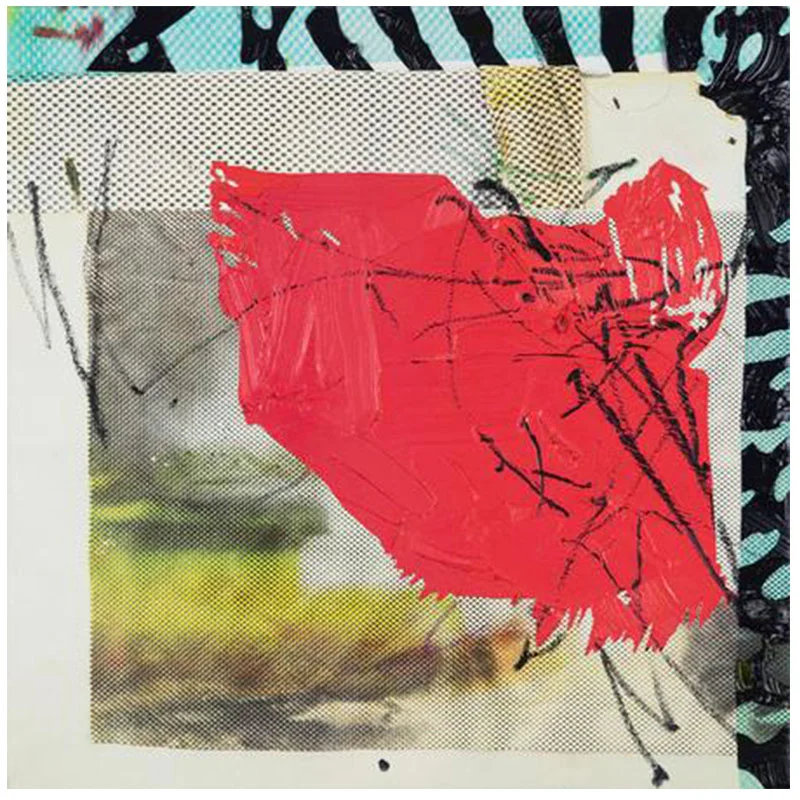 Jimmy Baker Arrangement 17 , 2017 oil, aerosol and digital print on canvas over panel 22 x 22" Inquire >