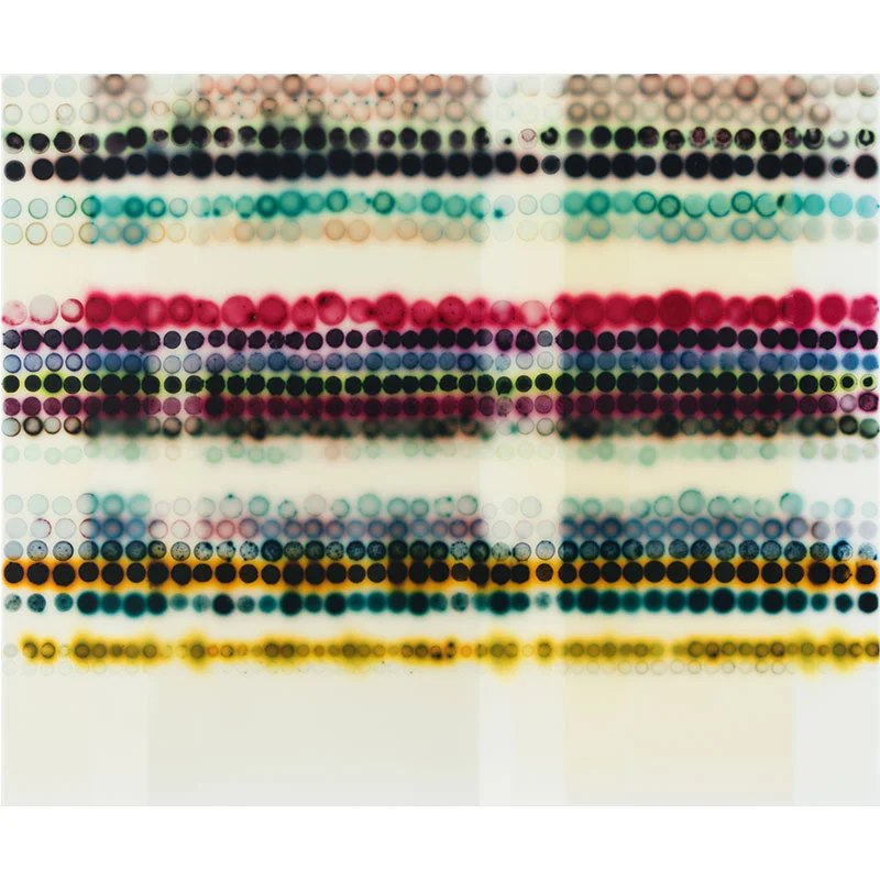 9 Lanes (New Test Colors) , 2016 acrylic, inks, dyes, stains and spray paint on wood panel 20 x 24" Inquire >
