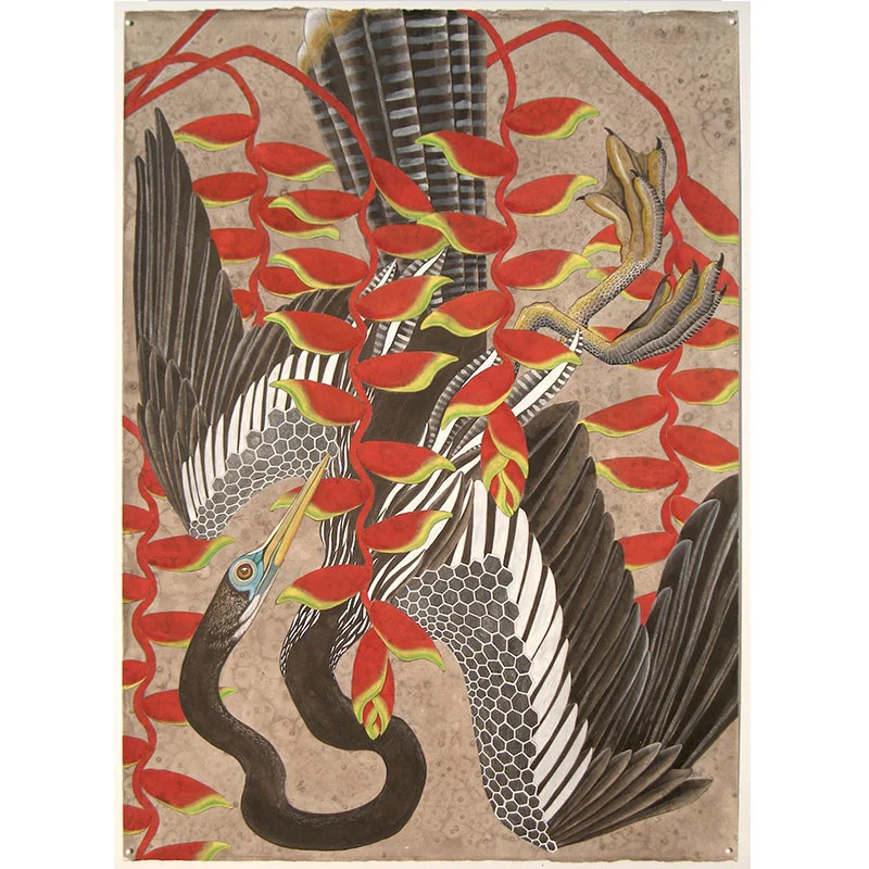 False Paradise , 2015 watercolor, acrylic, ink on paper 30 x 23" 33.25 x 25.25 x 1.25" framed Inquire >