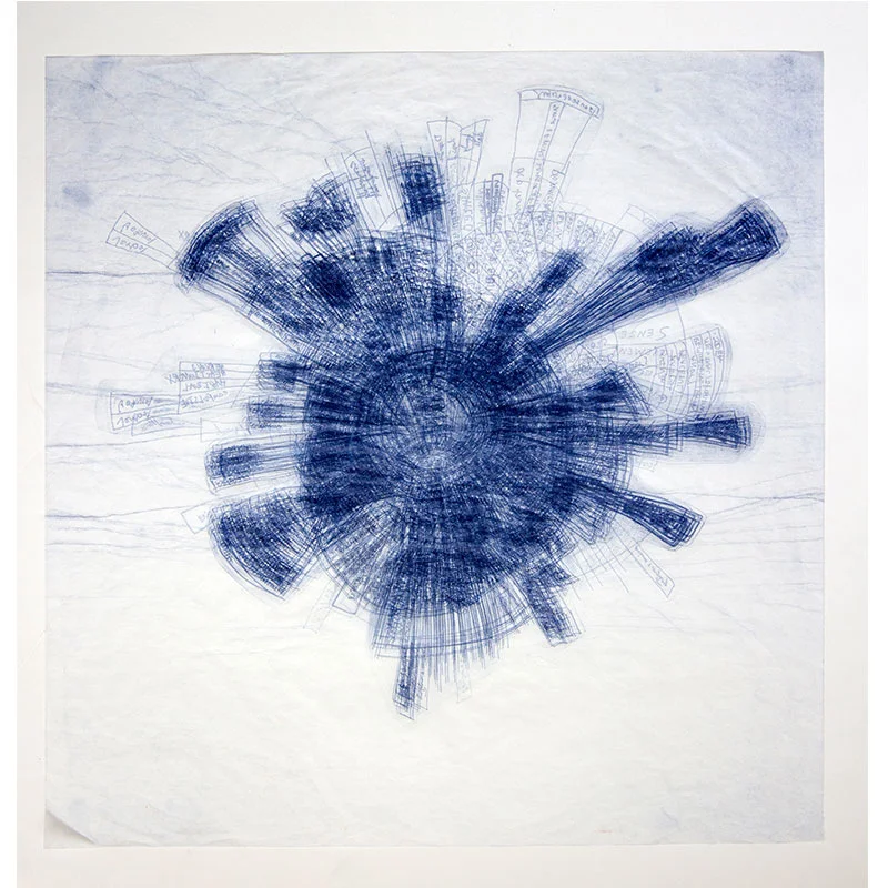 circles , 2012 series of 12 unique prints embossing and debossing on vellum 24 x 25" paper 28.5 x 28.5" framed Inquire >
