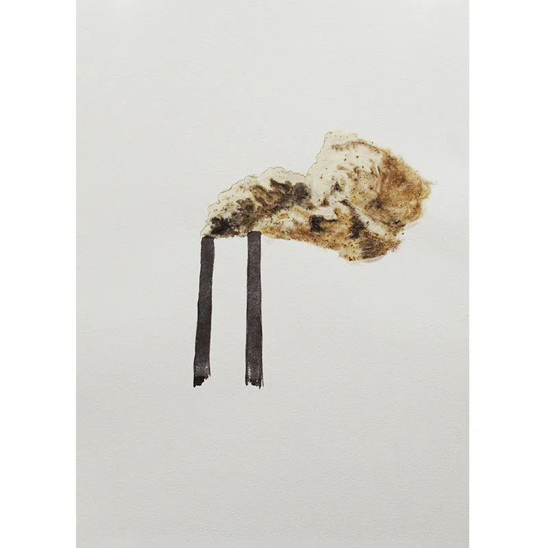 Hack #2 , 2009 cigarette ash, graphite, acrylic, and ink 30.25 x 22" paper Inquire>