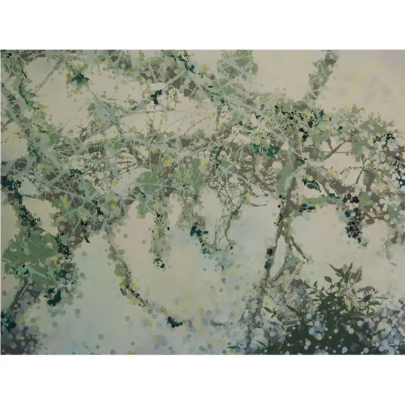 Haze , 2010 screenprint, watercolor, collage, and dyed paper 31.5 x 41.5" paper 37.75 x 47.5" framed Inquire >