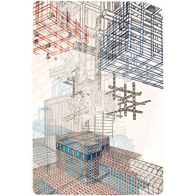 Infrastructure #2 , 2012 7 color lithograph 43.75 x 29.5" paper 48.75 x 34.75" framed Edition of 12 Inquire >