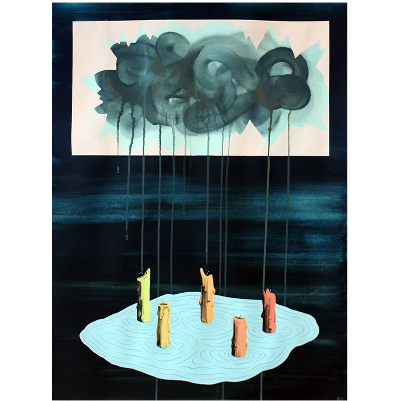 Cruel Cloud , 2013 Flashe on paper 29.75 x 22" Inquire >