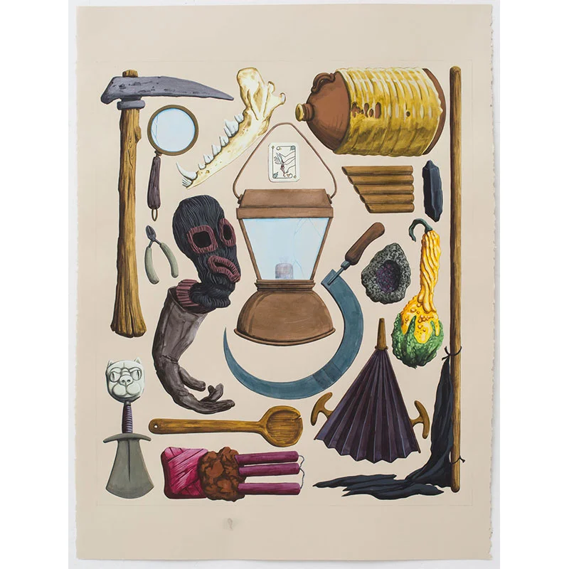 The Seal of the Tool that Fits the Hand , 2016 Flashe on paper 22 x 30" paper Inquire >